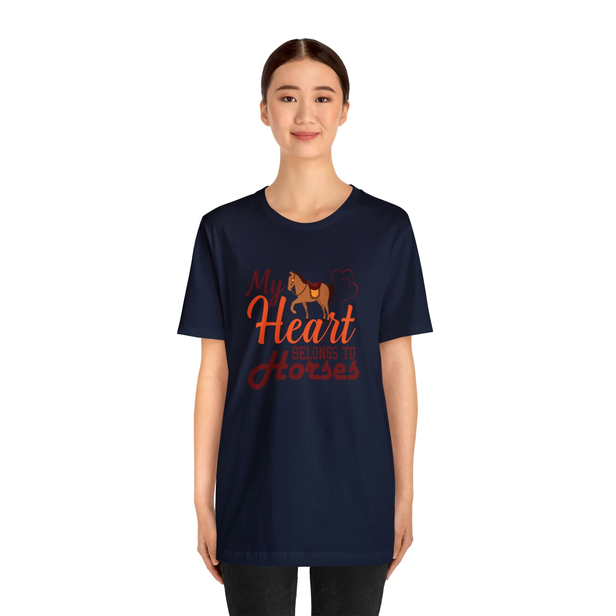 My Heart Belongs To Horses - Unisex Jersey Short Sleeve Tee