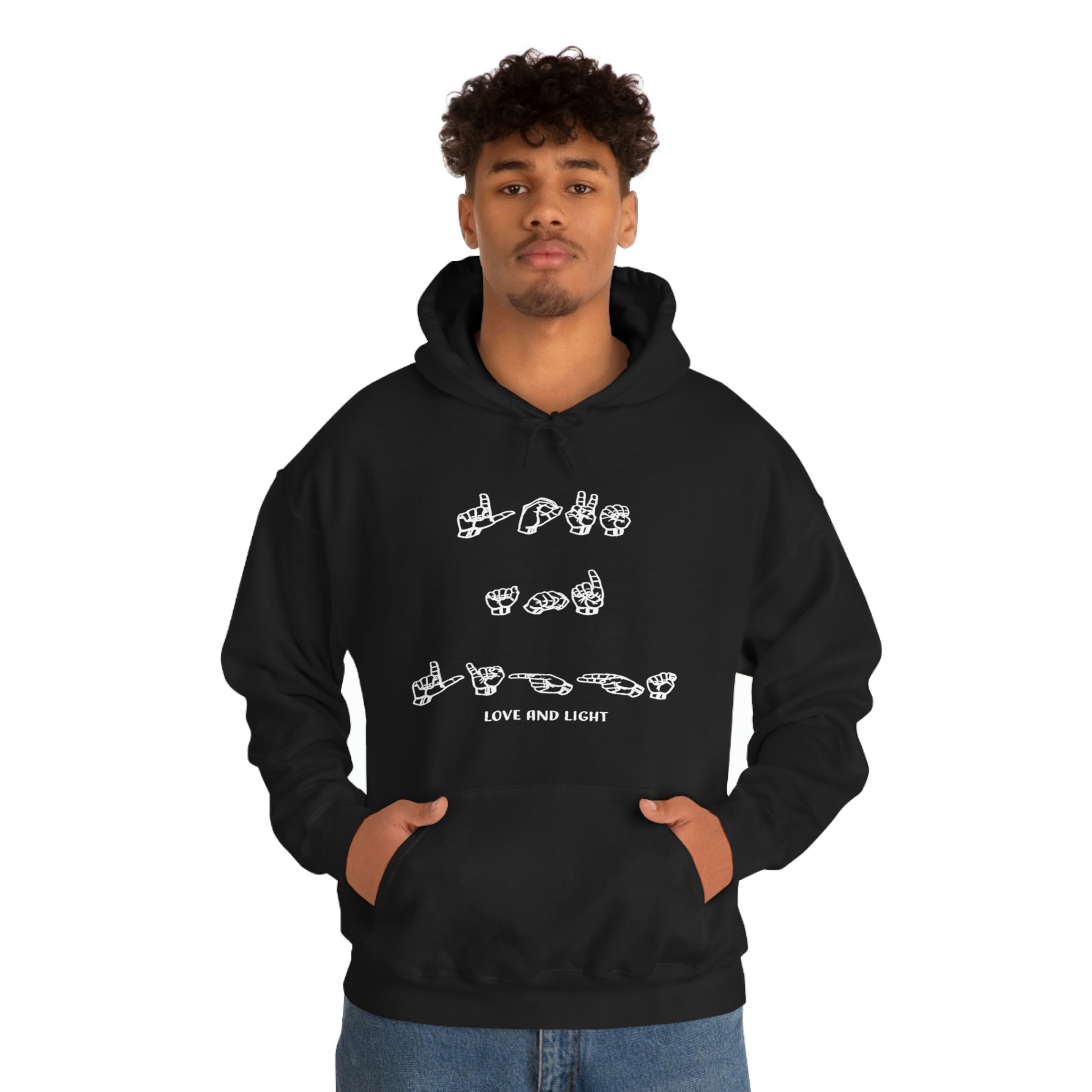 ASL - Love &amp; Light - Unisex Heavy Blend™ Hooded Sweatshirt