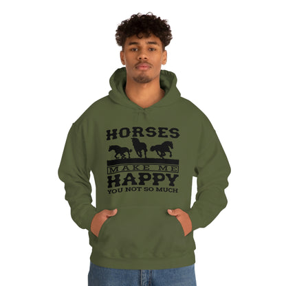 Horses Make Me Happy - Unisex Heavy Blend™ Hooded Sweatshirt