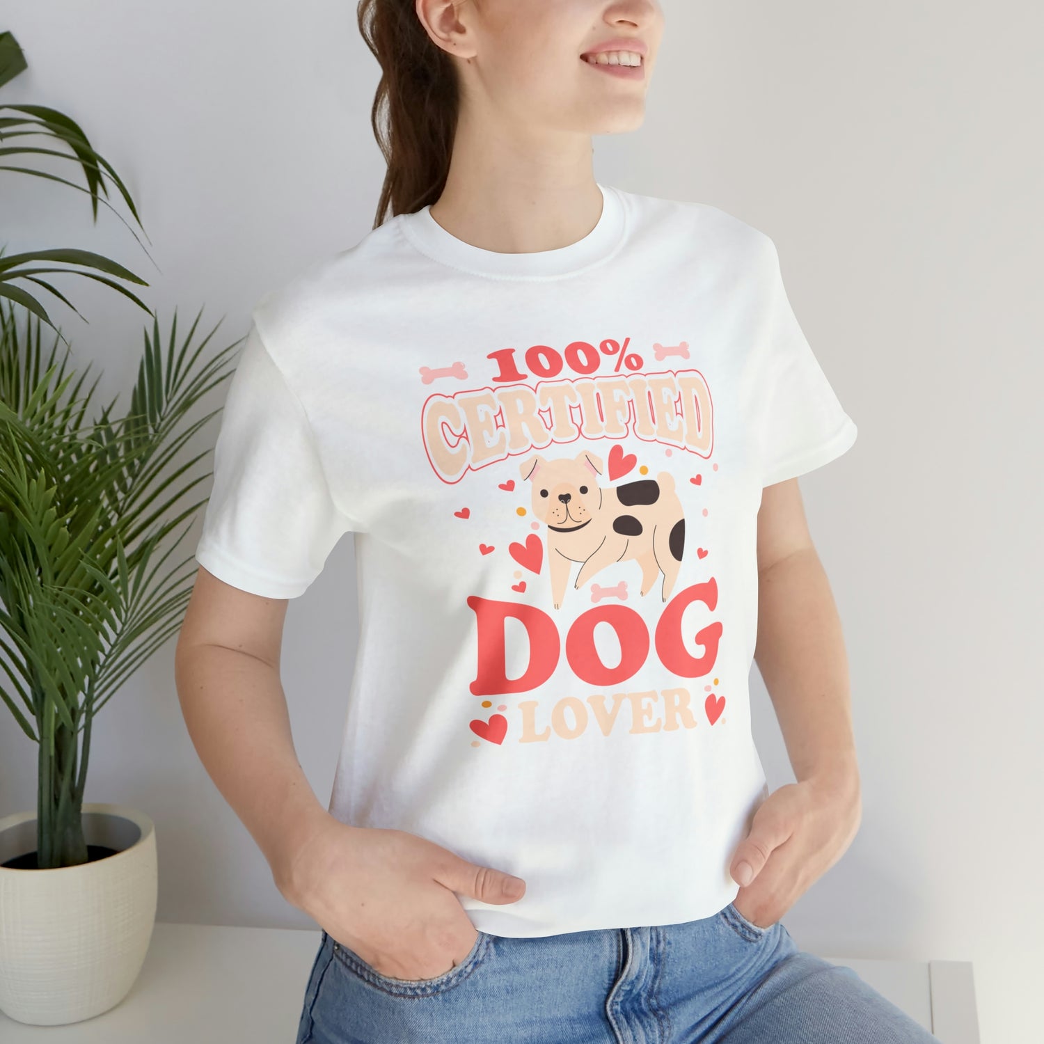 100% Certified Dog Lover - Unisex Jersey Short Sleeve Tee