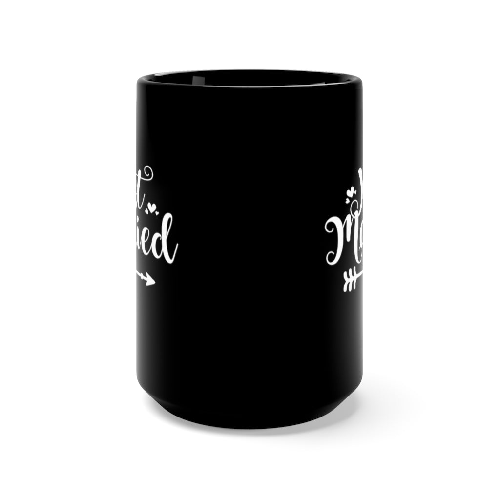 Just Married - Large 15oz Black Mug