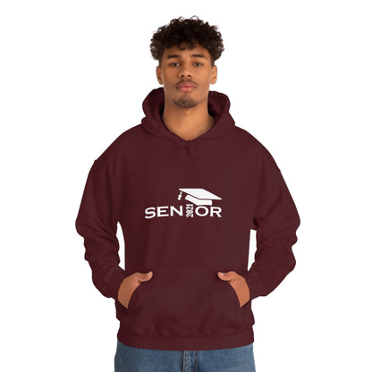 Senior Cap With Class Year Customizable - Unisex Heavy Blend™ Hooded Sweatshirt