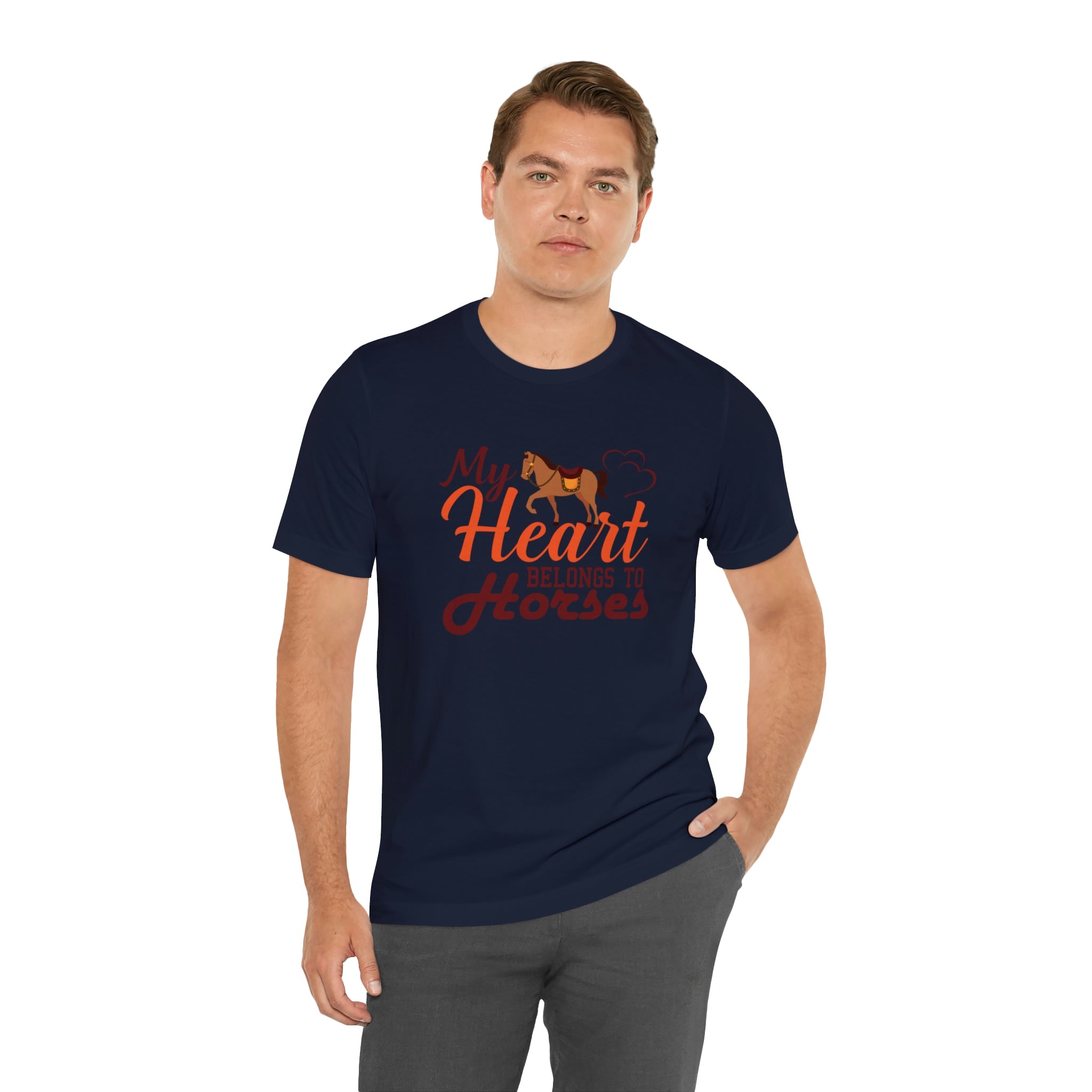 My Heart Belongs To Horses - Unisex Jersey Short Sleeve Tee