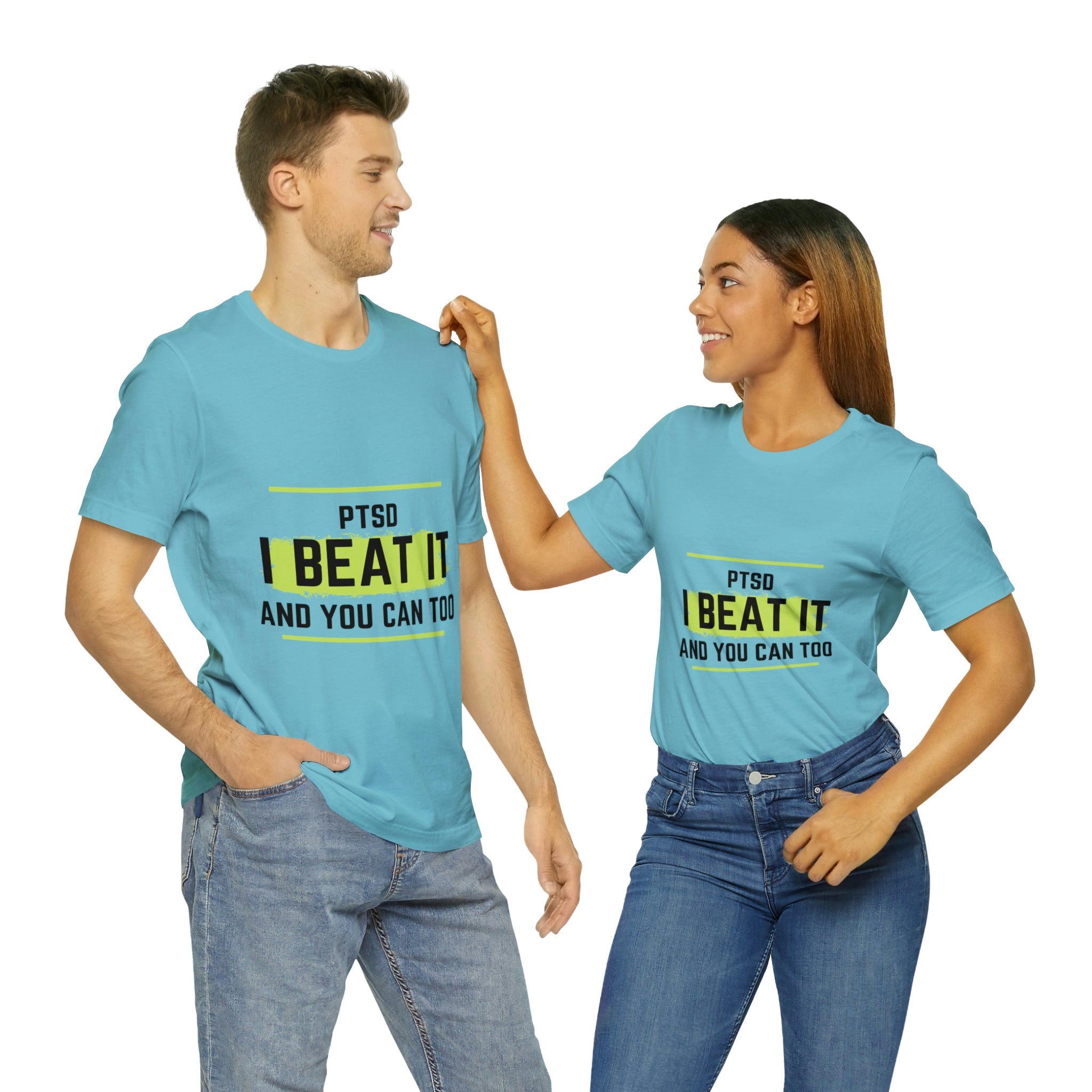 PTSD I Beat It You Can Too - Unisex Jersey Short Sleeve Tee