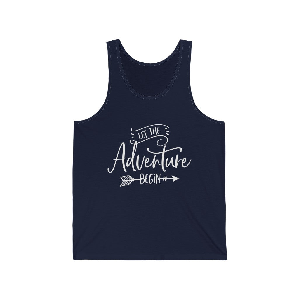 Let The Adventure Begin - Unisex Jersey Tank Top