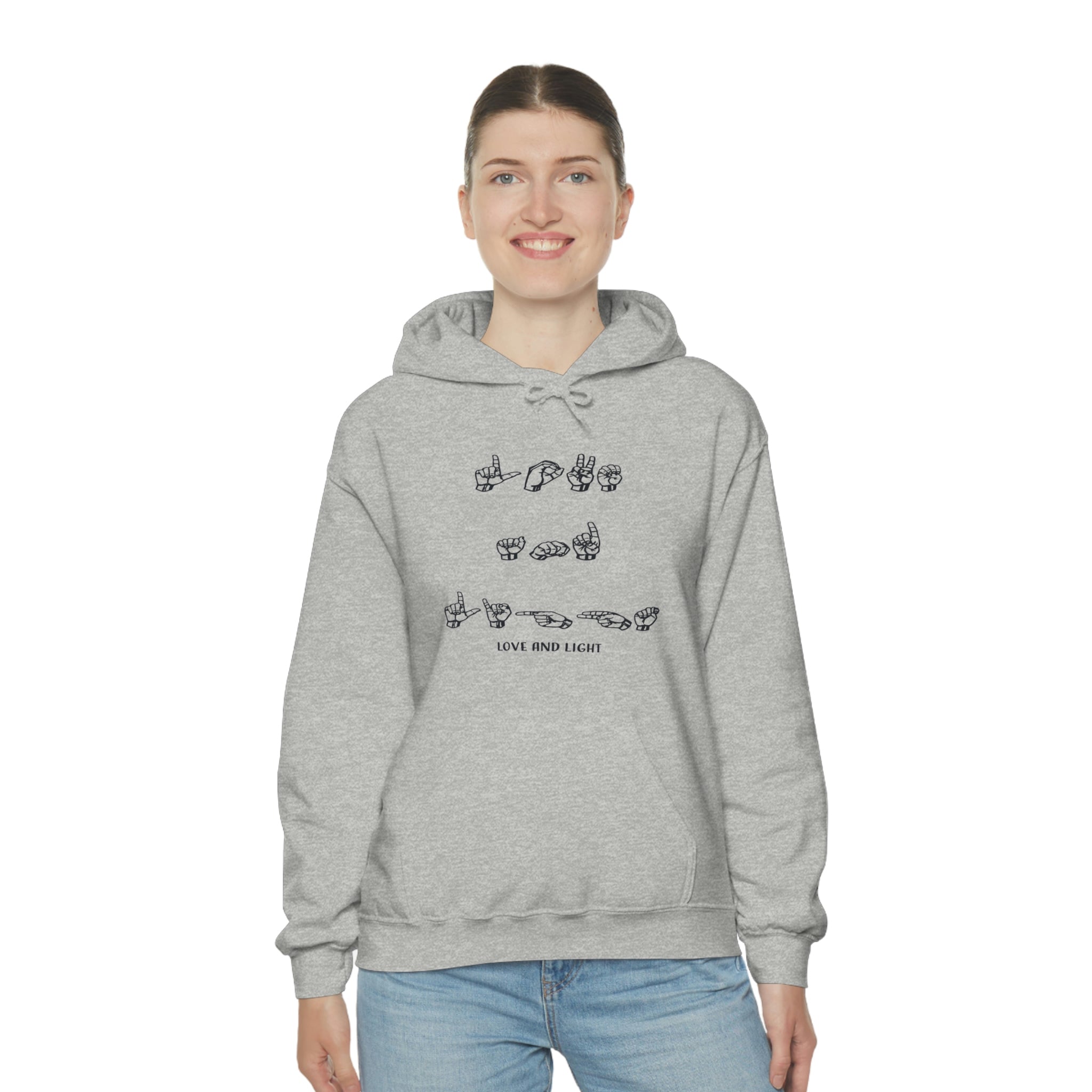 ASL - Love &amp; Light - Unisex Heavy Blend™ Hooded Sweatshirt