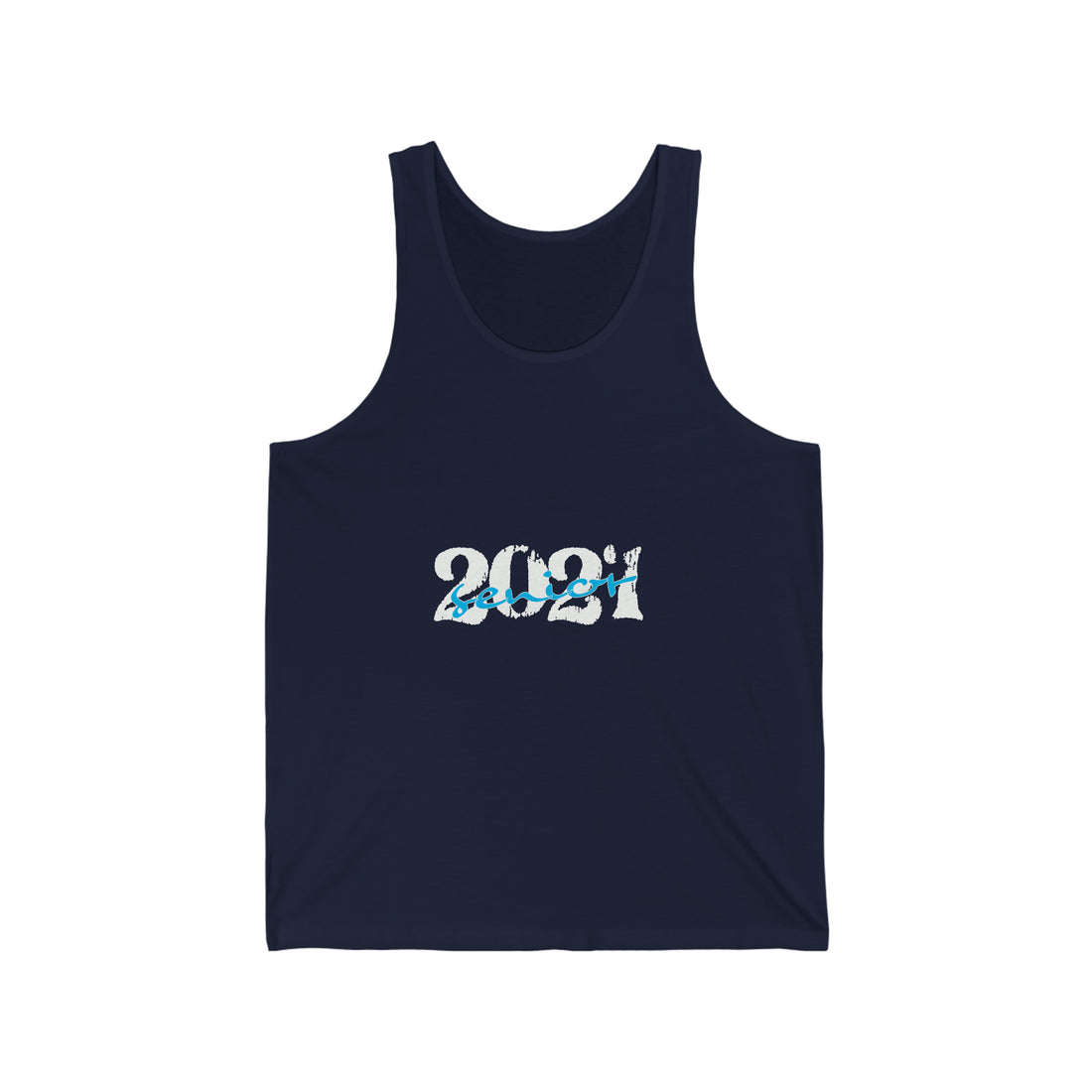 Senior With Class Year Customizable - Unisex Jersey Tank Top