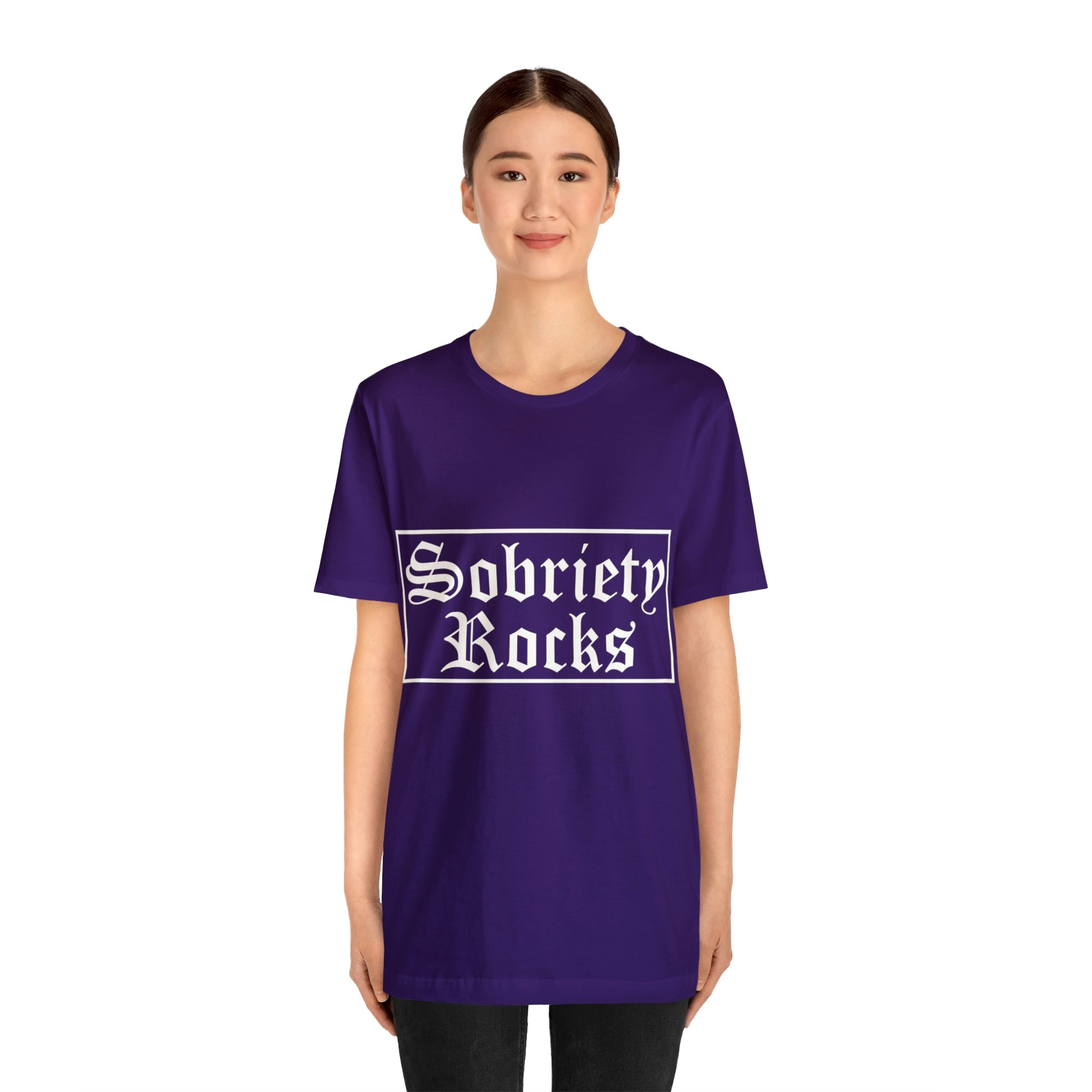 Sobriety Rocks - Unisex Jersey Short Sleeve Tee