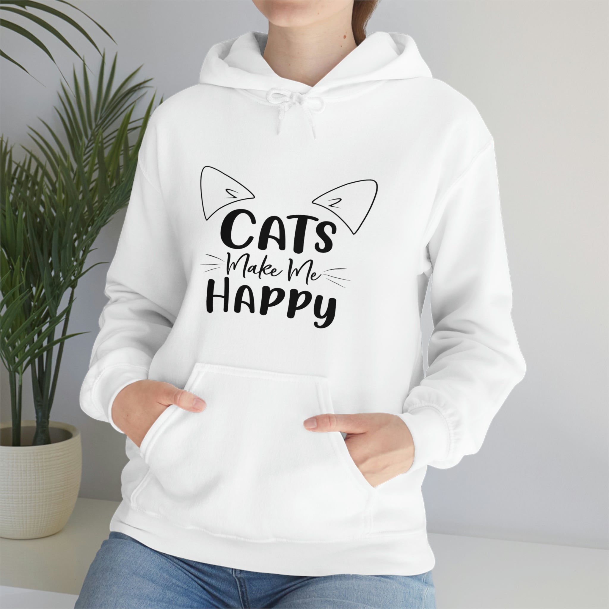 Cats Make Me Happy - Unisex Heavy Blend™ Hooded Sweatshirt