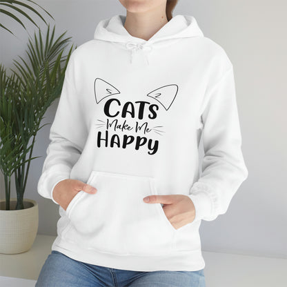 Cats Make Me Happy - Unisex Heavy Blend™ Hooded Sweatshirt