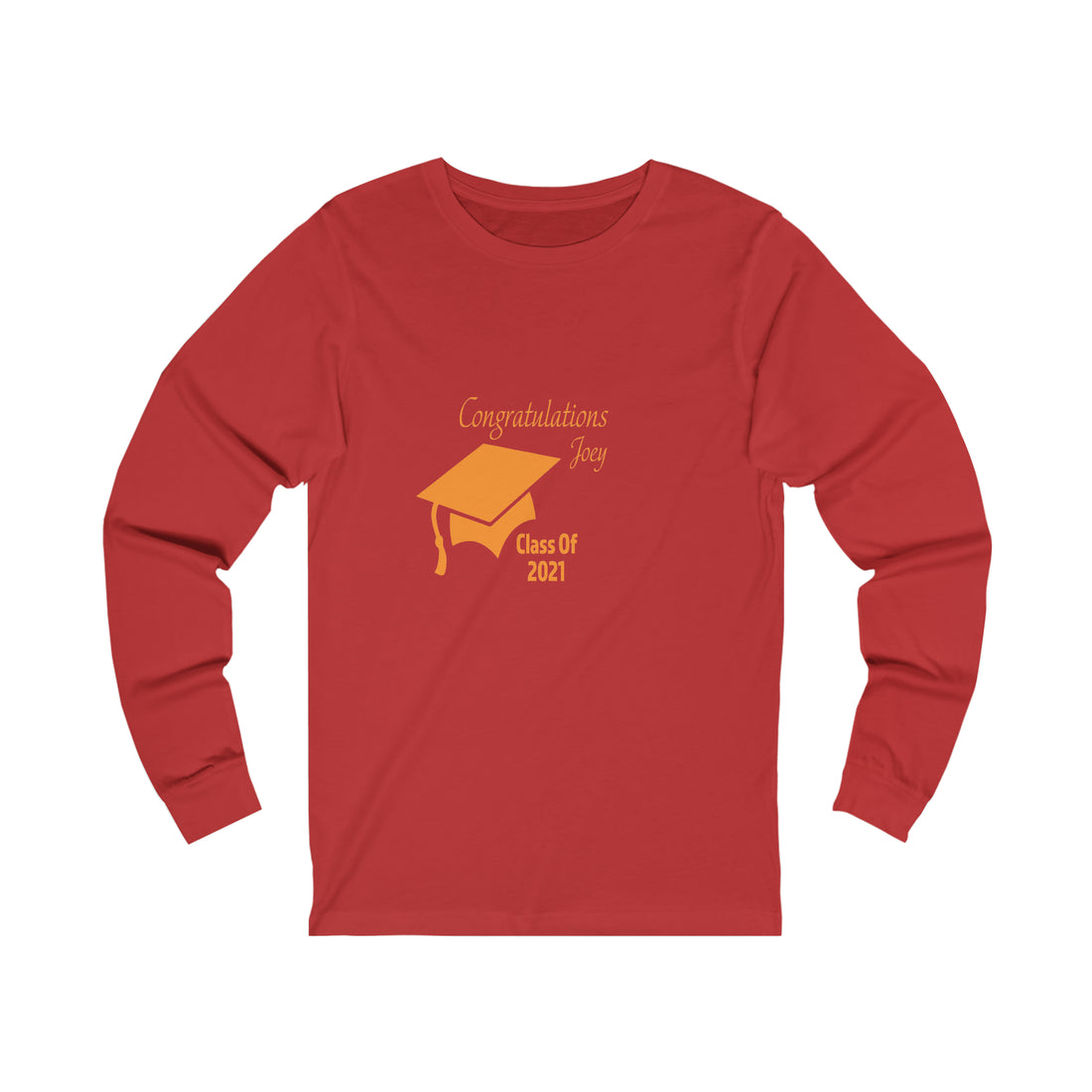 Congratulations With Year & Name Customizable - Unisex Jersey Long Sleeve Tee
