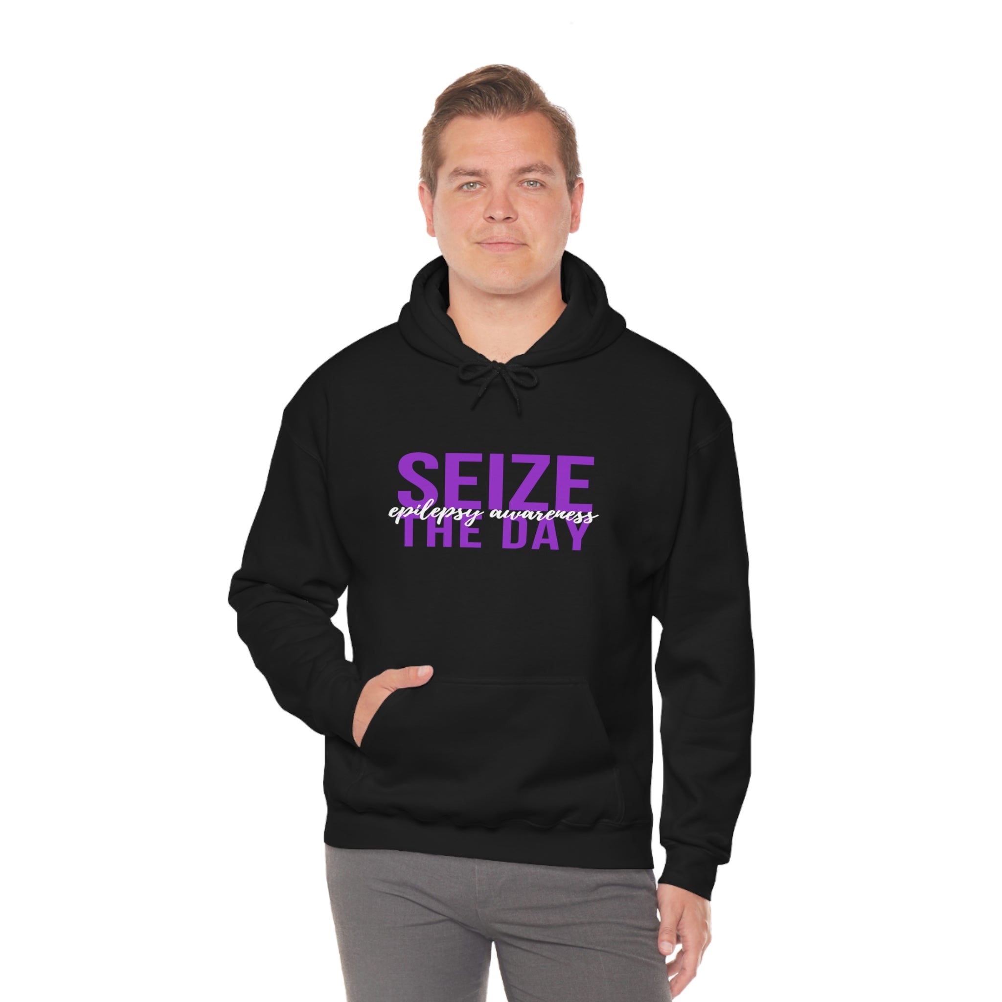 Seize The Day Epilepsy Awareness - Unisex Heavy Blend™ Hooded Sweatshirt