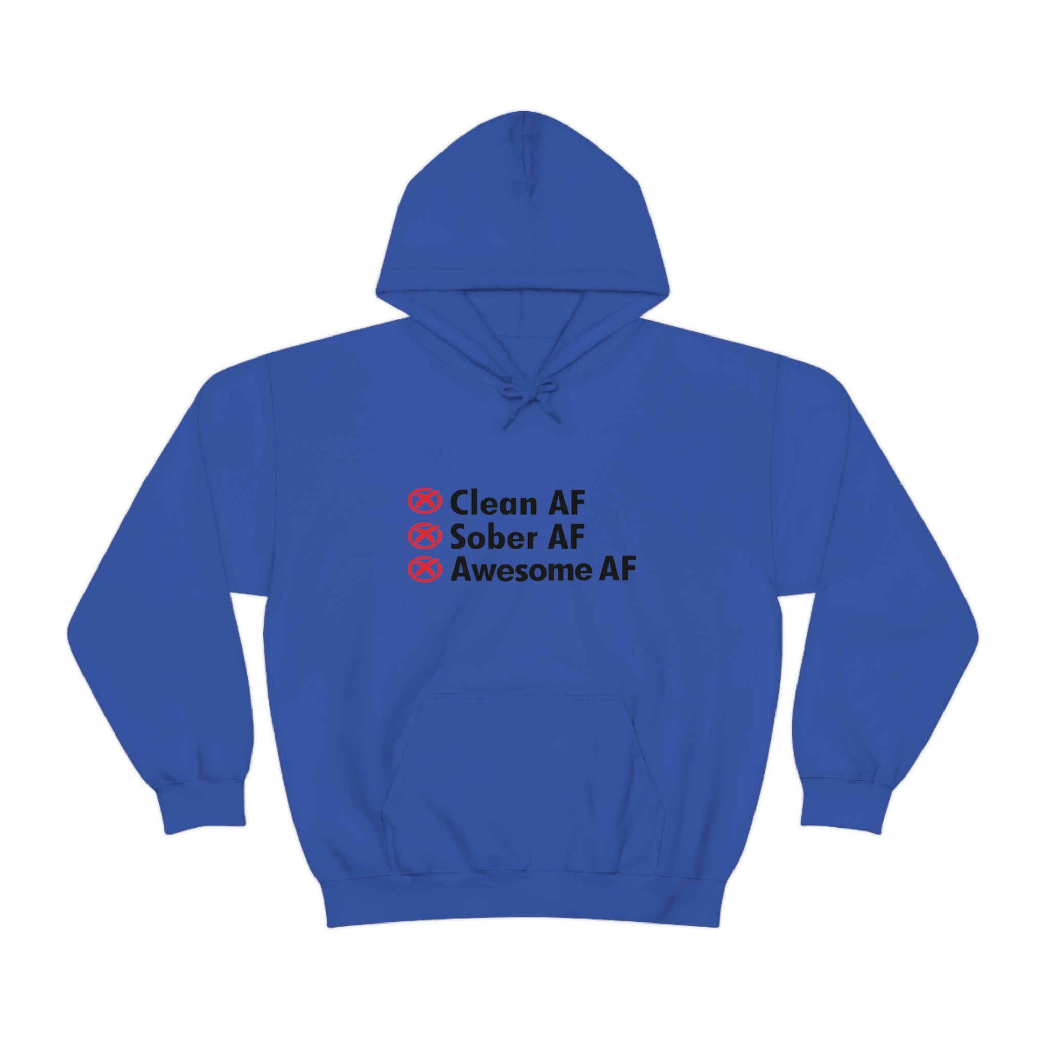 Clean AF Sober AF Awesome AF - Unisex Heavy Blend™ Hooded Sweatshirt