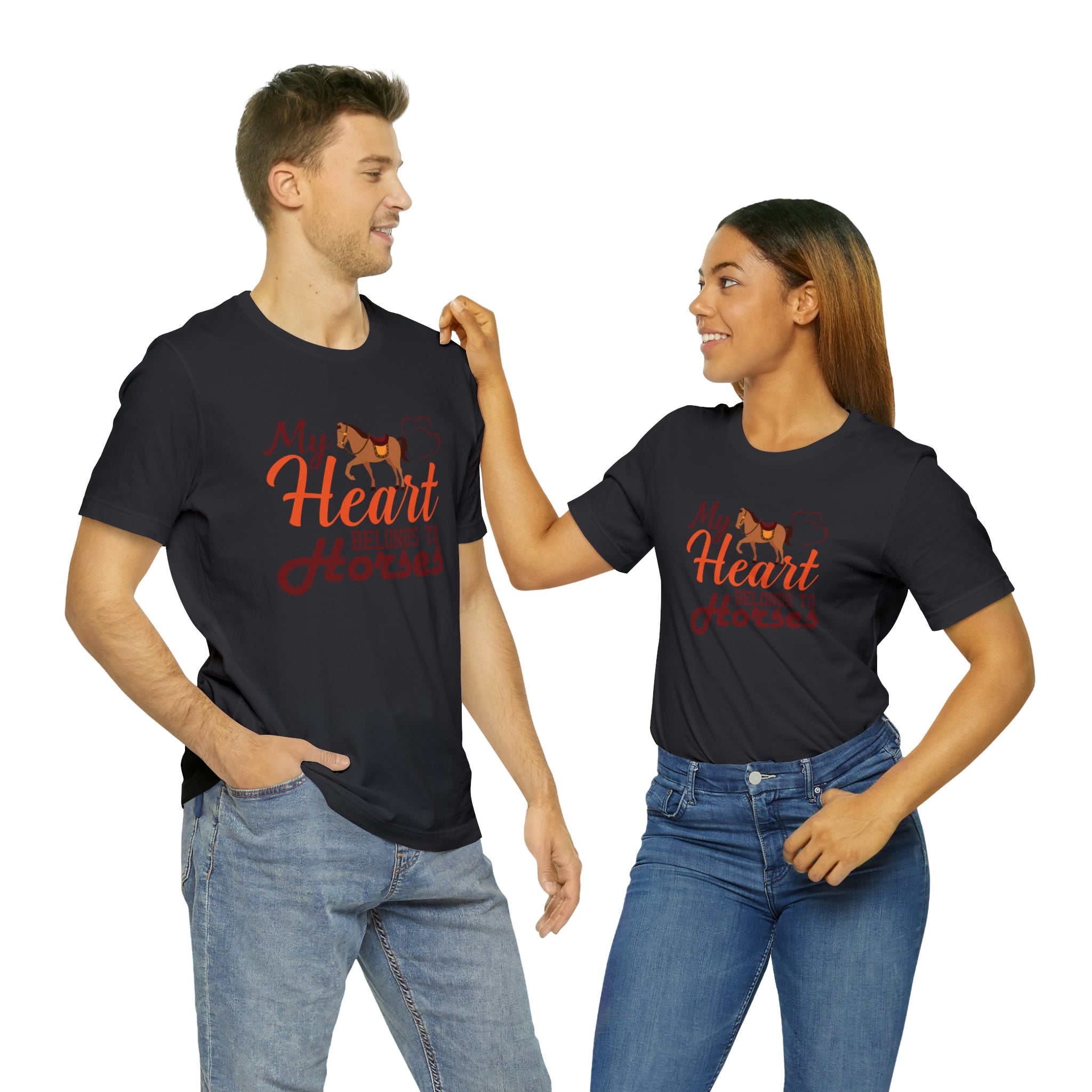 My Heart Belongs To Horses - Unisex Jersey Short Sleeve Tee