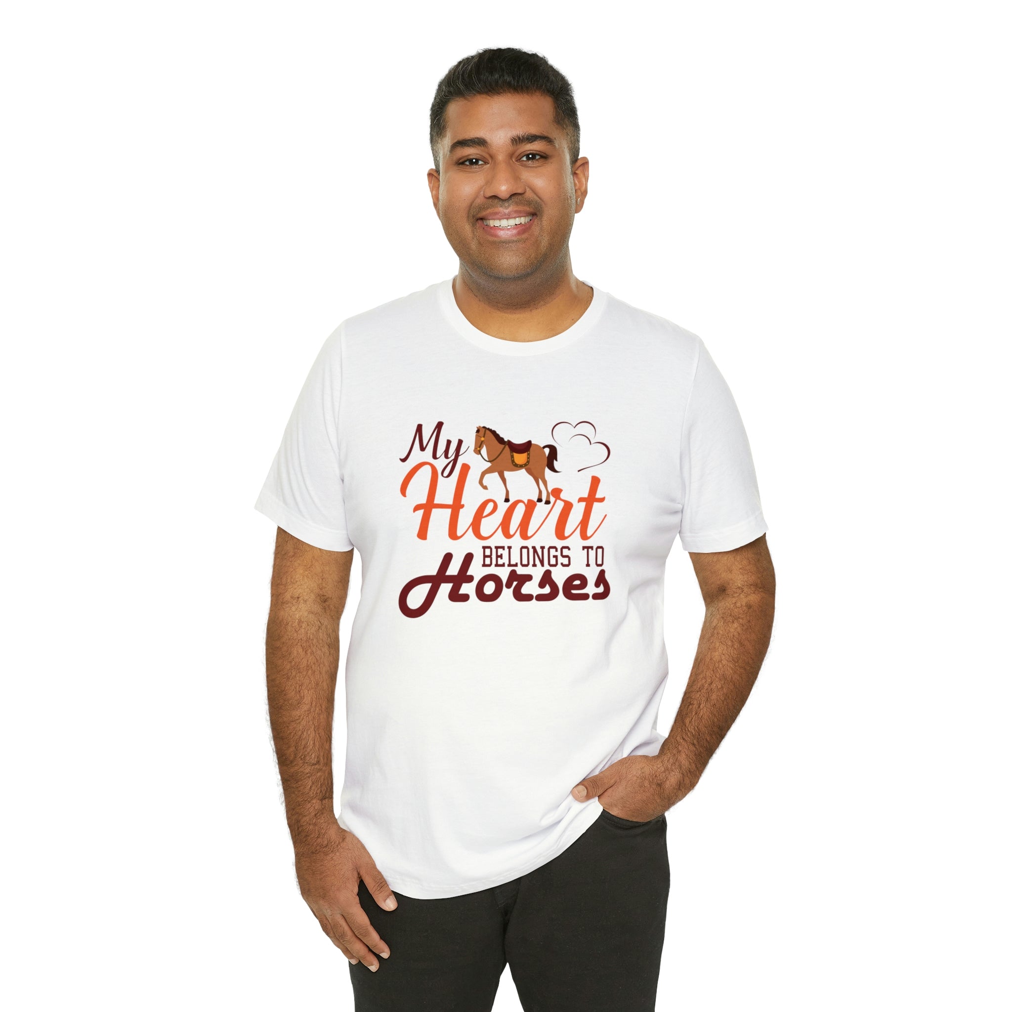 My Heart Belongs To Horses - Unisex Jersey Short Sleeve Tee