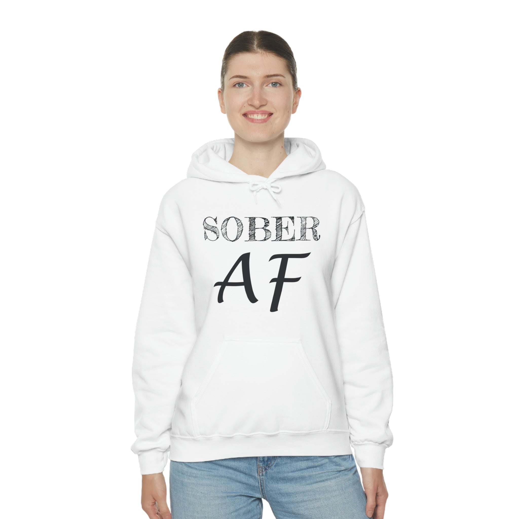 Sober AF - Unisex Heavy Blend™ Hooded Sweatshirt