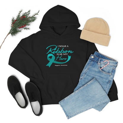 I Wear A Ribbon For My Hero - Unisex Heavy Blend™ Hooded Sweatshirt