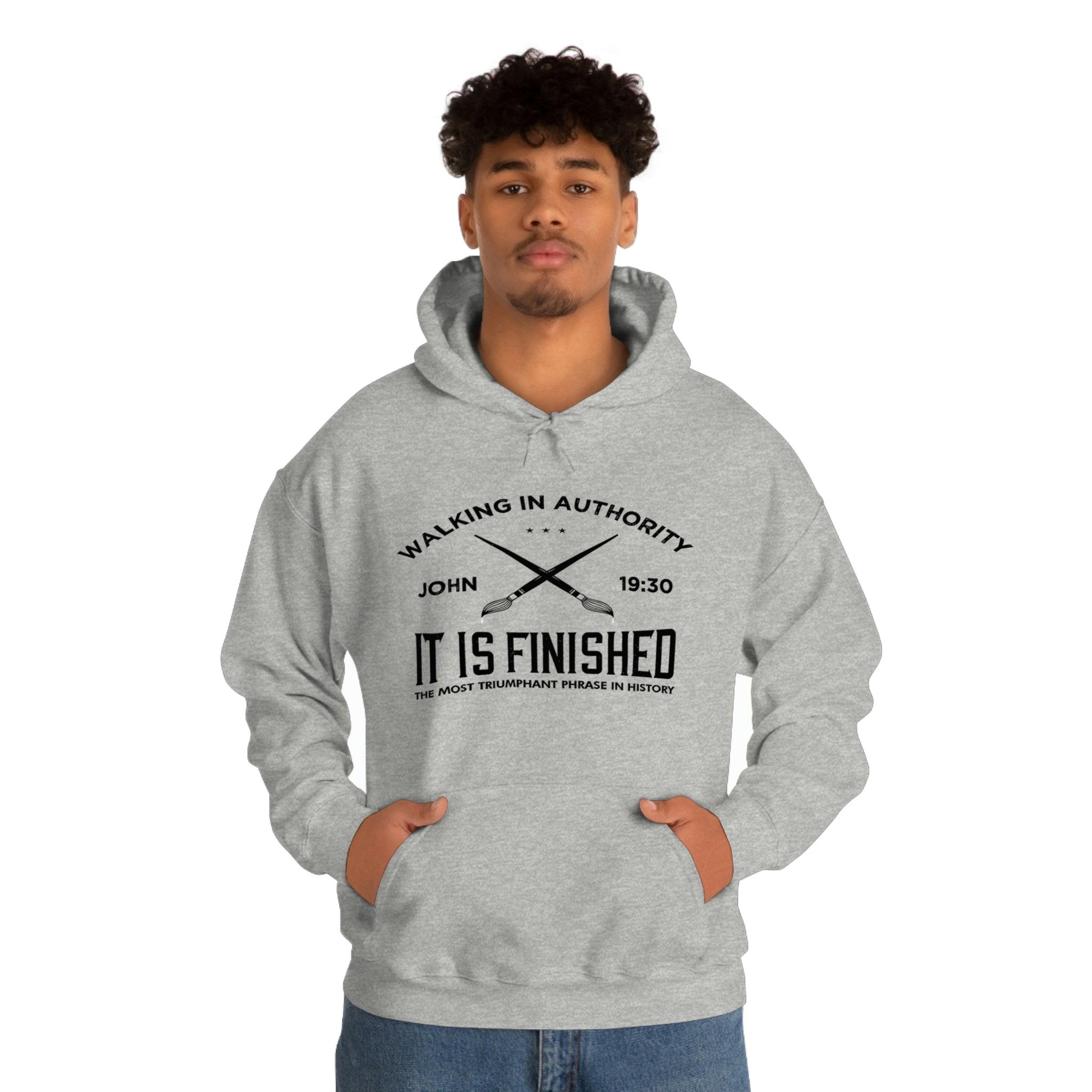 John 19:30 It Is Finished - Unisex Heavy Blend™ Hooded Sweatshirt