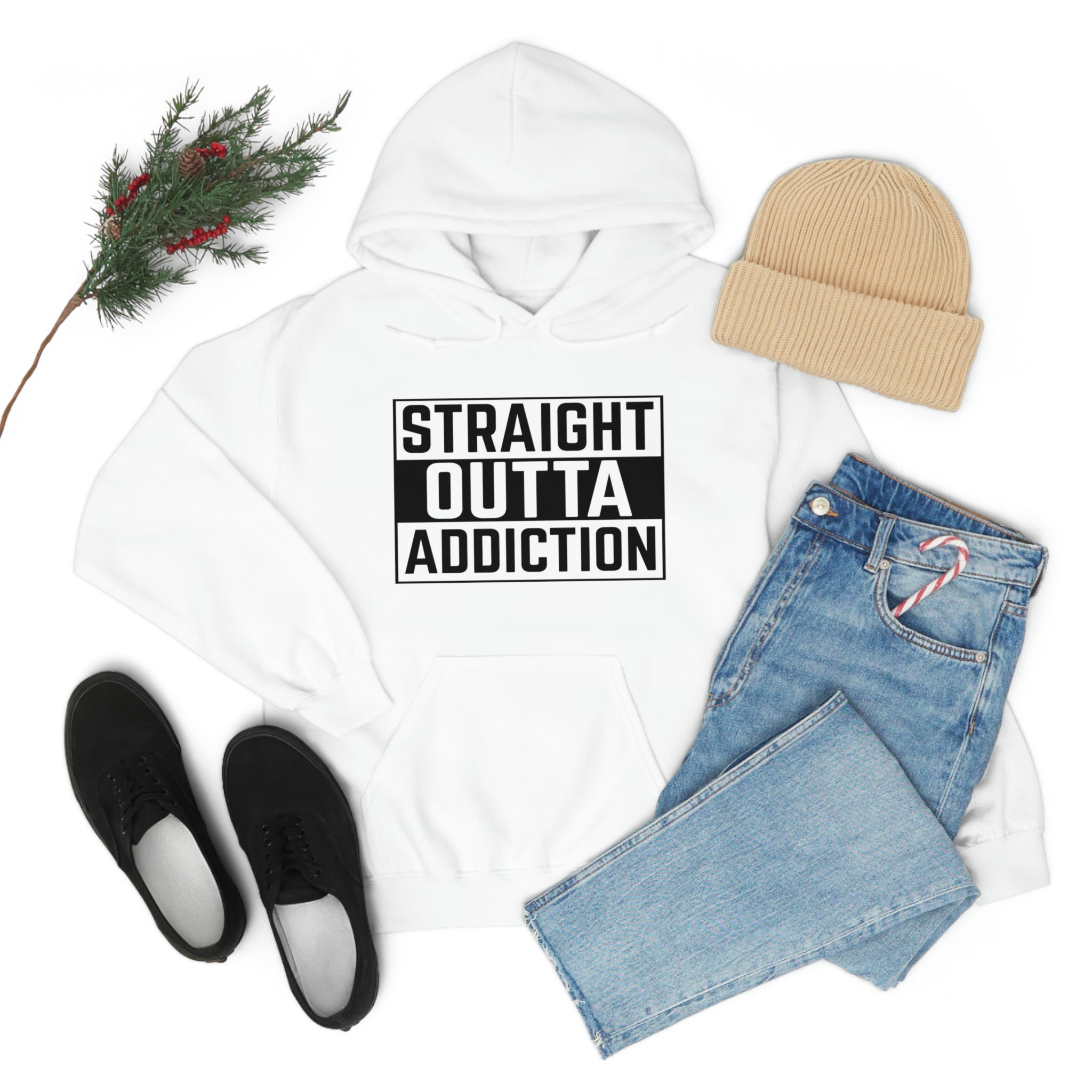 Straight Outta Addiction - Unisex Heavy Blend™ Hooded Sweatshirt