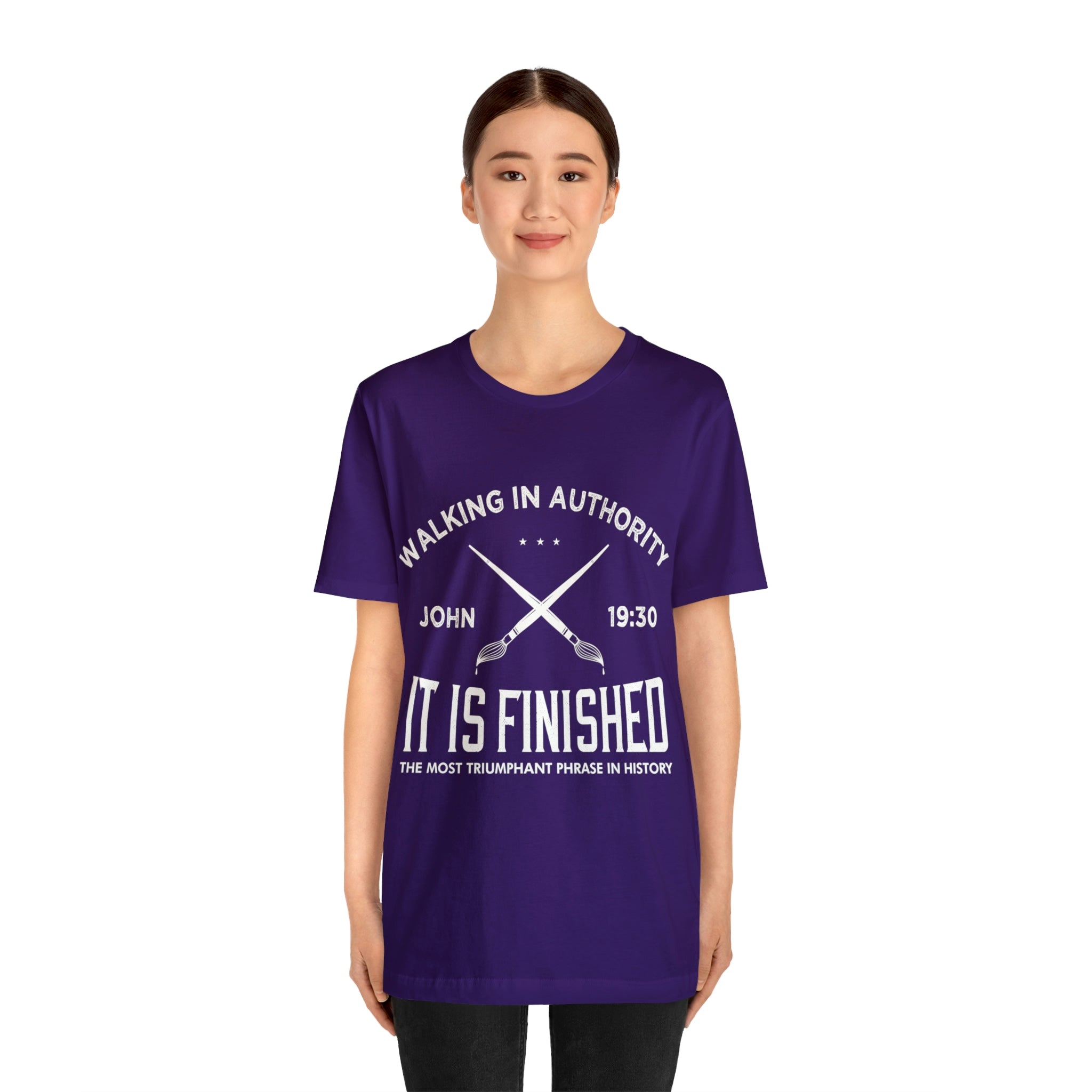 John 19:30 It Is Finished - Unisex Jersey Short Sleeve Tee