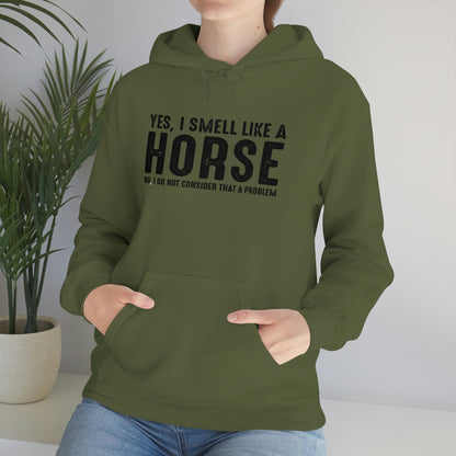 Yes I Smell Like a Horse No I Do Not Consider That A Problem - Unisex Heavy Blend™ Hooded Sweatshirt