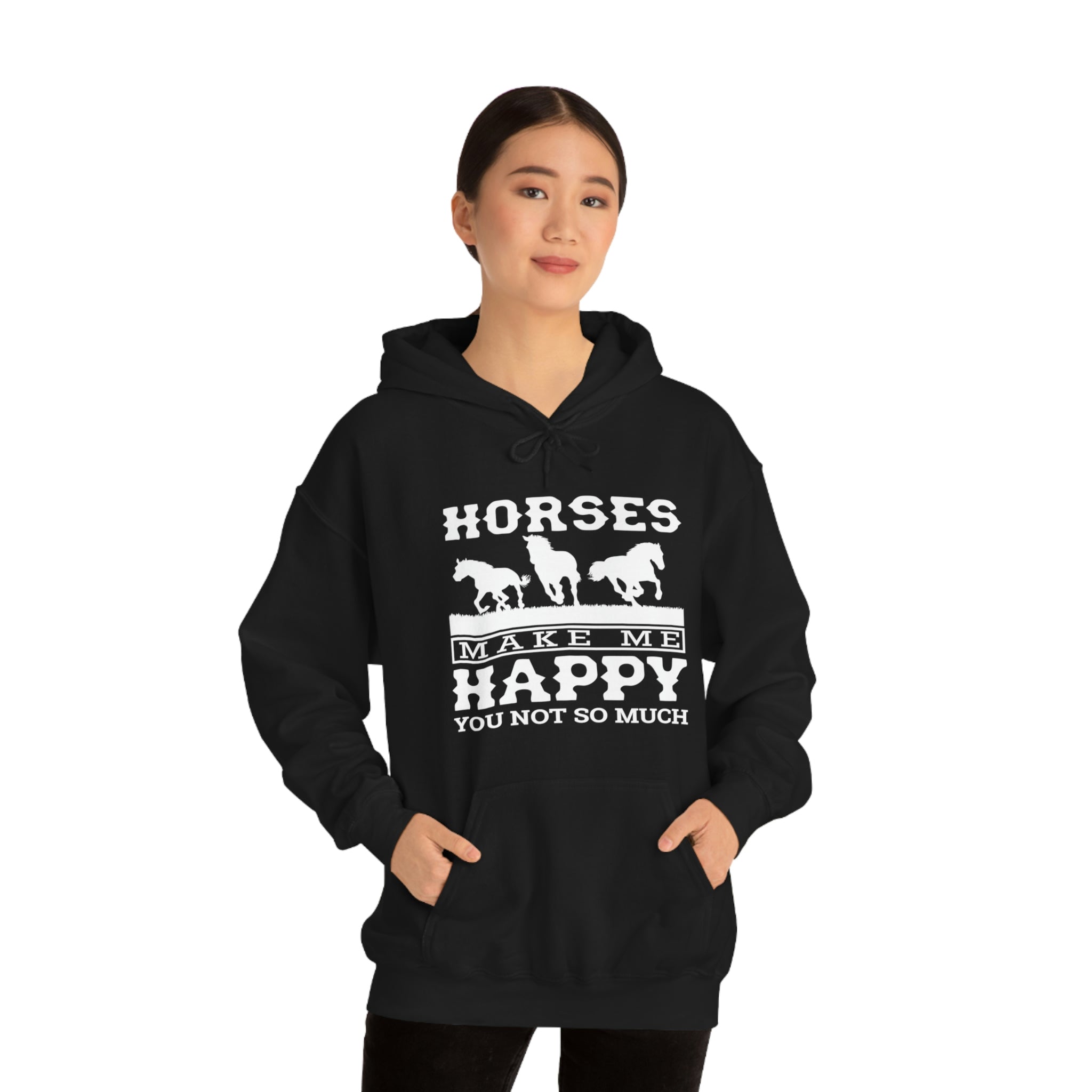 Horses Make Me Happy - Unisex Heavy Blend™ Hooded Sweatshirt