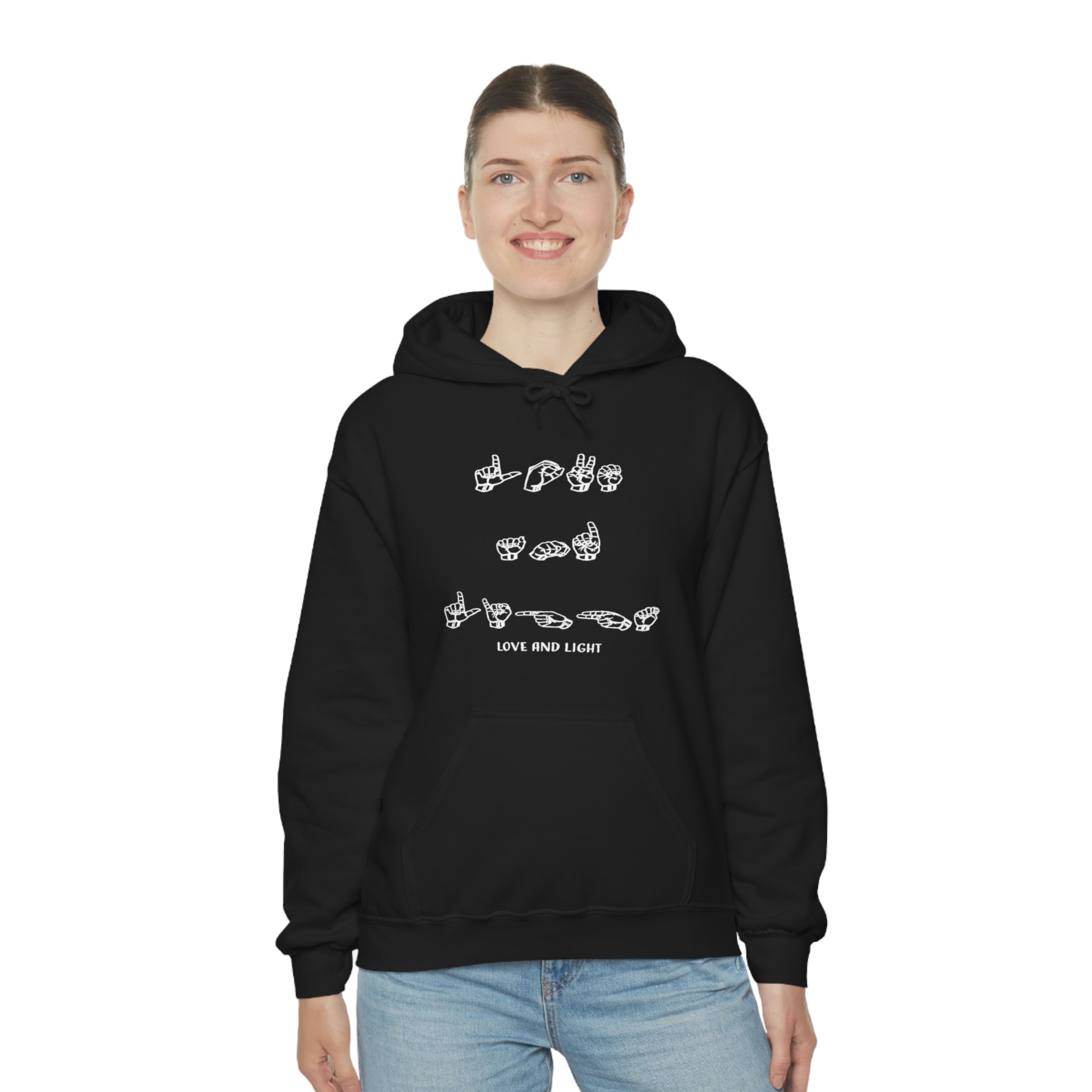 ASL - Love &amp; Light - Unisex Heavy Blend™ Hooded Sweatshirt