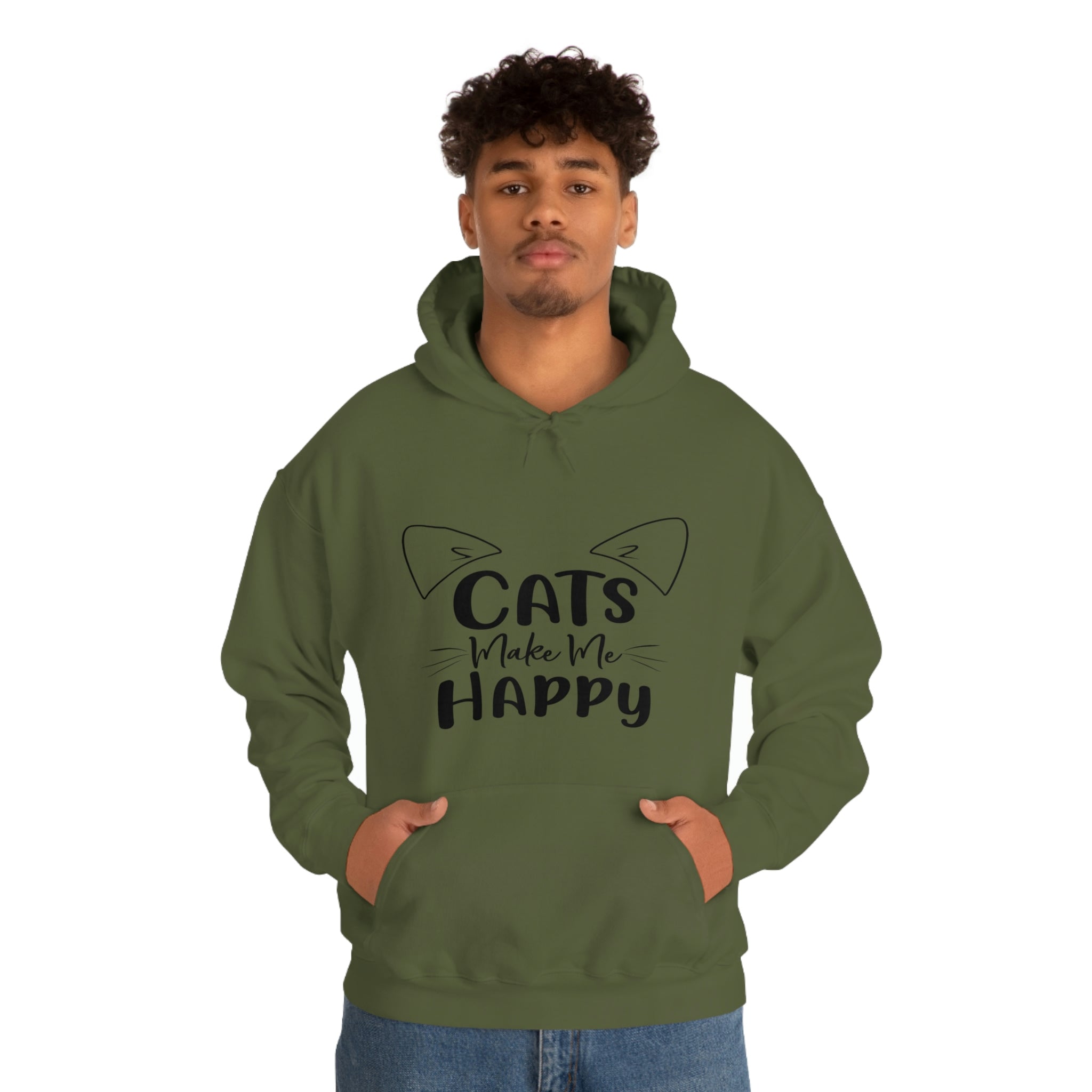 Cats Make Me Happy - Unisex Heavy Blend™ Hooded Sweatshirt