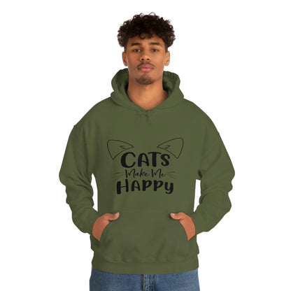 Cats Make Me Happy - Unisex Heavy Blend™ Hooded Sweatshirt