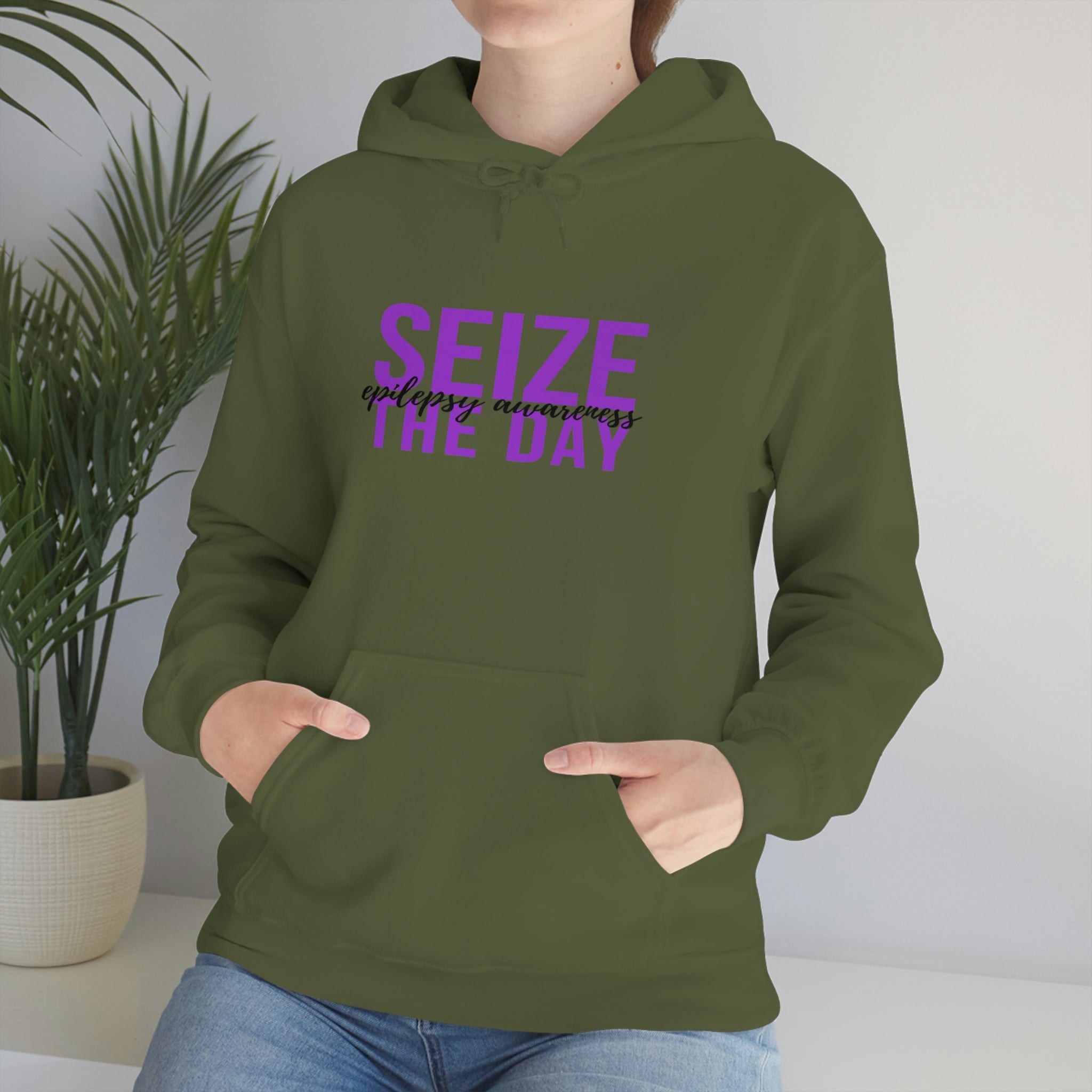 Seize The Day Epilepsy Awareness - Unisex Heavy Blend™ Hooded Sweatshirt