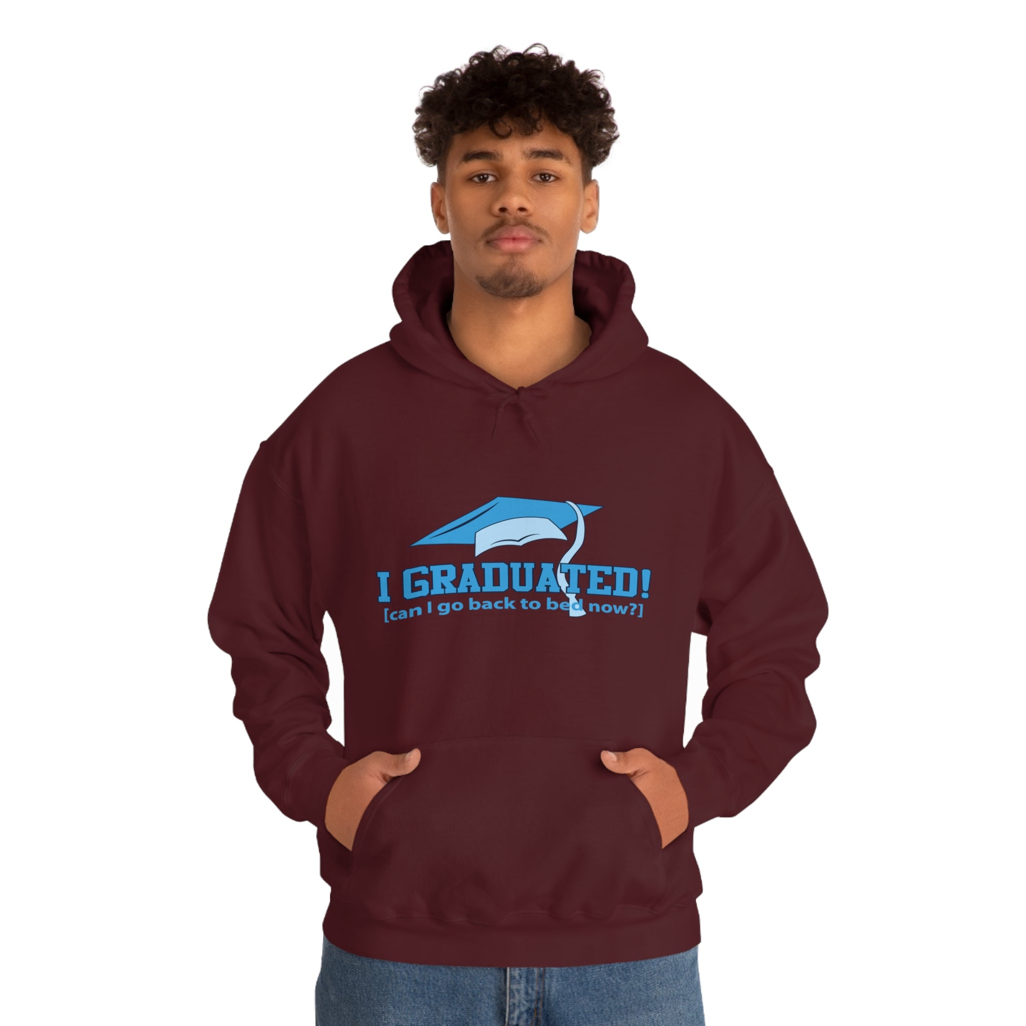 I Graduated! Can I Go Back To Bed Now - Unisex Heavy Blend™ Hooded Sweatshirt