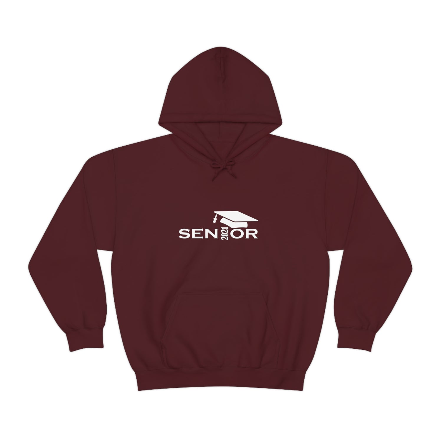 Senior Cap With Class Year Customizable - Unisex Heavy Blend™ Hooded Sweatshirt