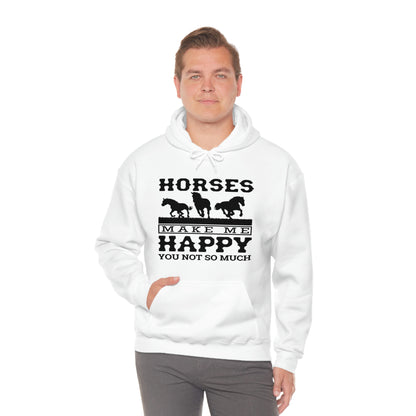 Horses Make Me Happy - Unisex Heavy Blend™ Hooded Sweatshirt