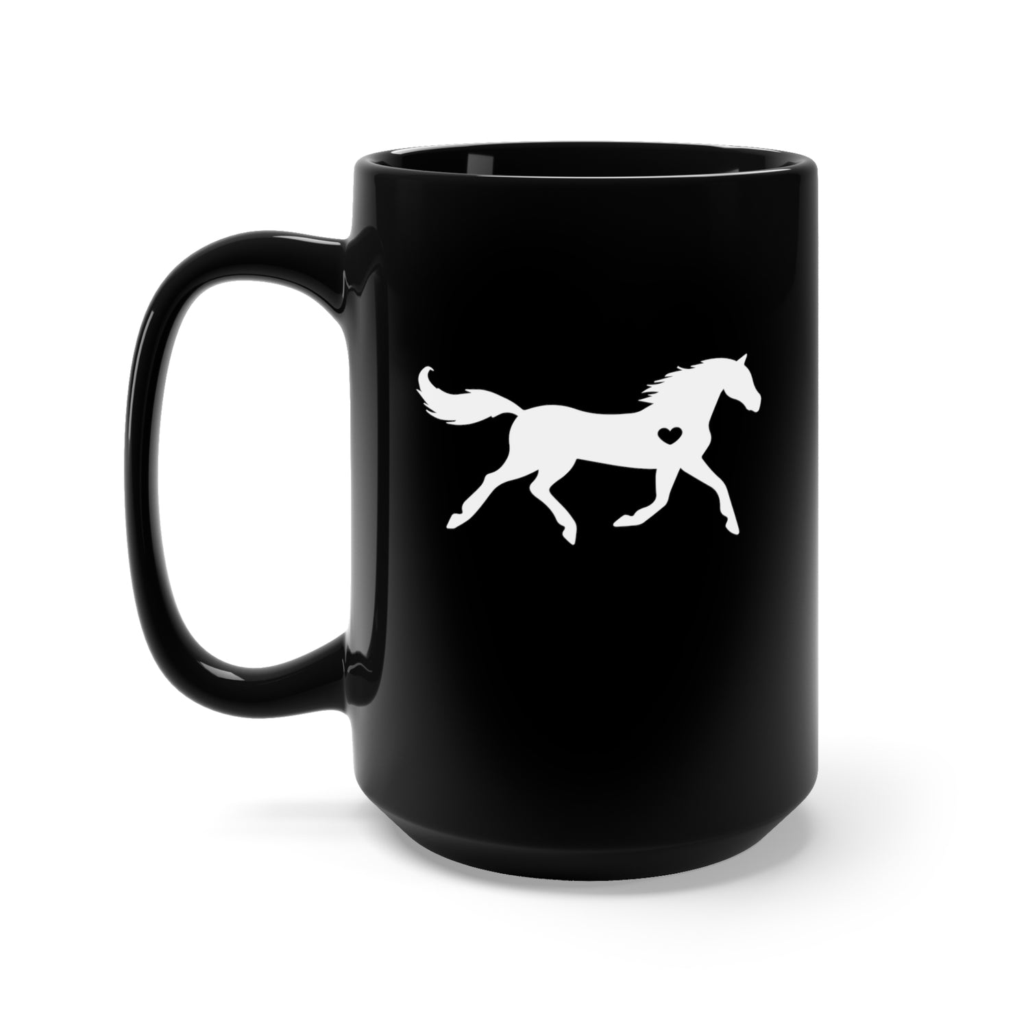 Horse Heart - Large 15oz Black Mug