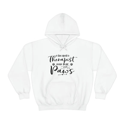 The Best Therapist Has Fur &amp; Paws - Unisex Heavy Blend™ Hooded Sweatshirt