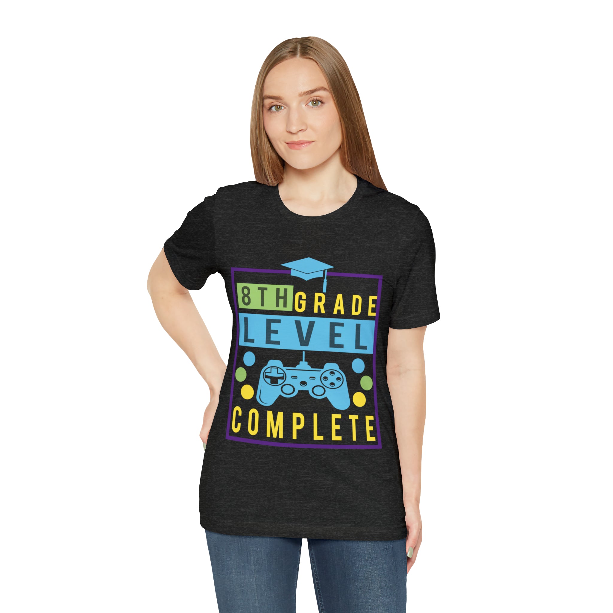 8th Grade Level Complete - Unisex Jersey Short Sleeve Tee