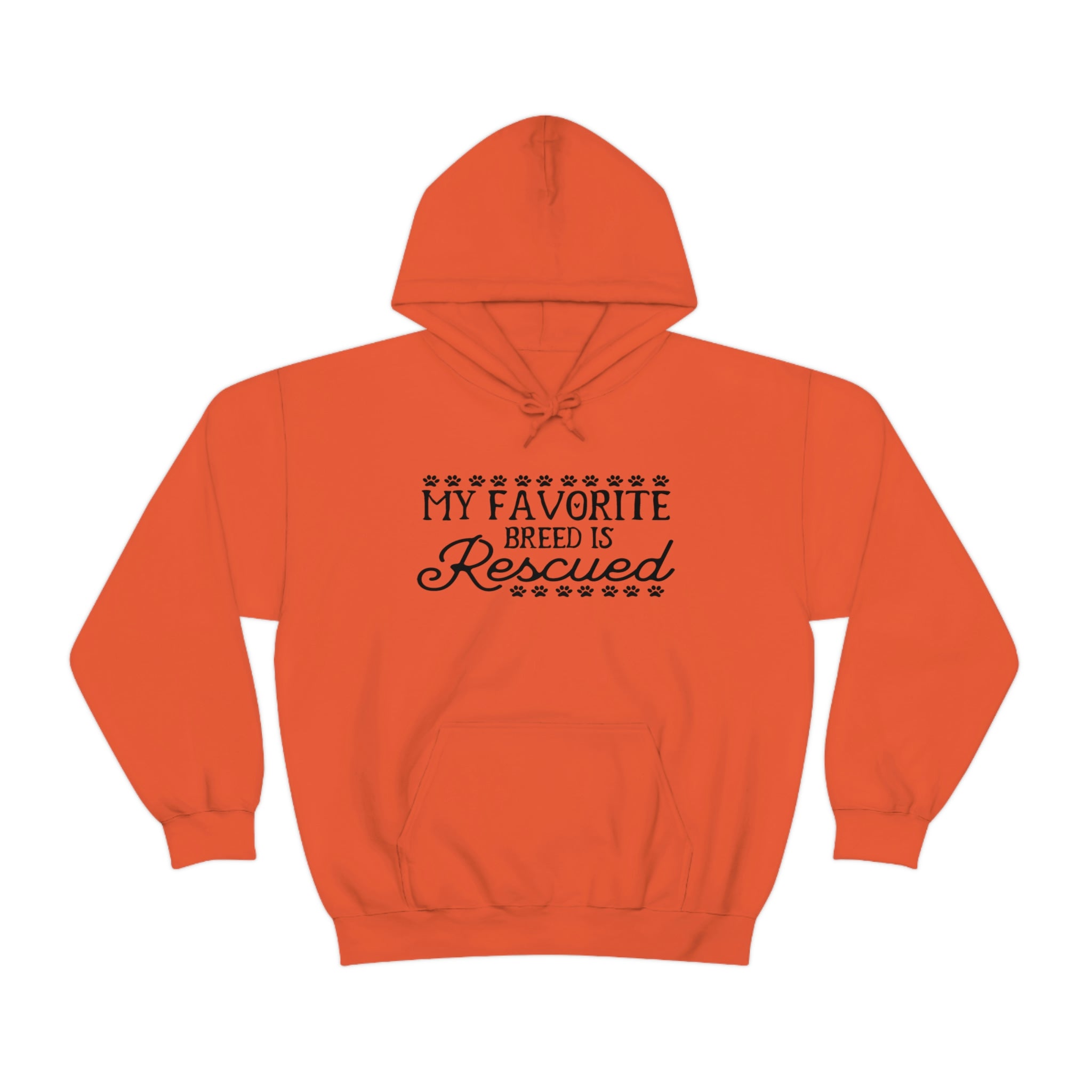 My Favorite Breed Is Rescued - Unisex Heavy Blend™ Hooded Sweatshirt