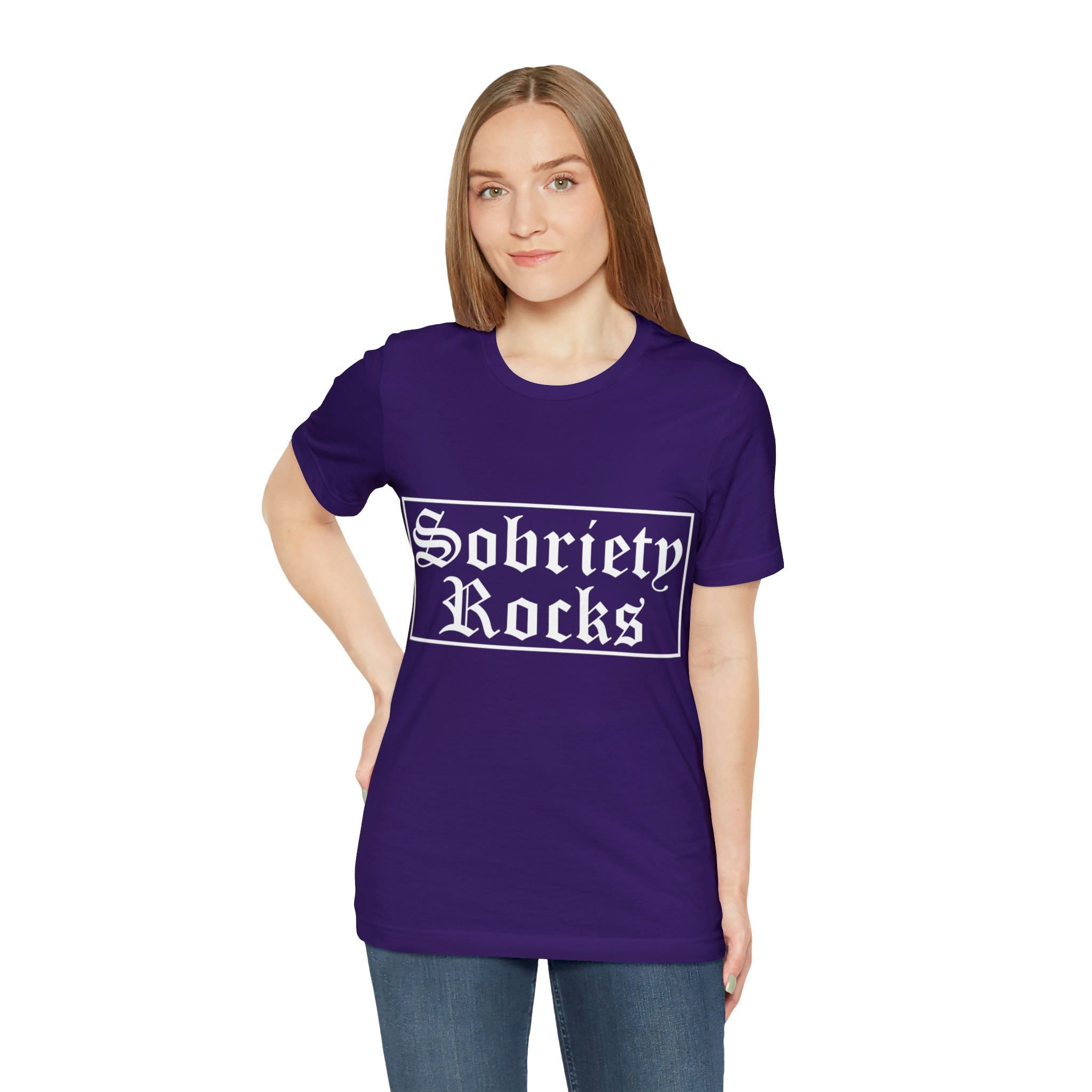 Sobriety Rocks - Unisex Jersey Short Sleeve Tee