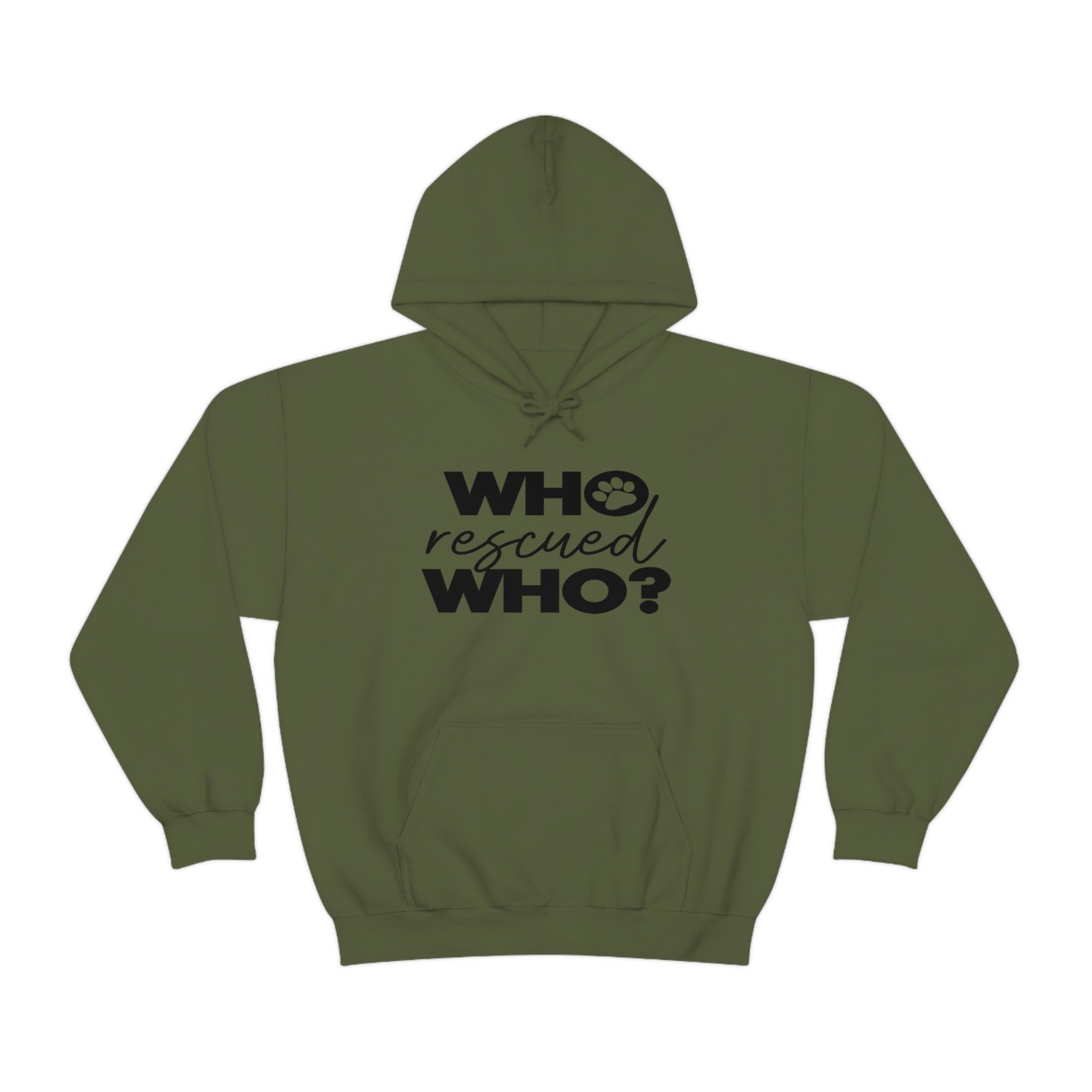 Who Rescued Who - Unisex Heavy Blend™ Hooded Sweatshirt