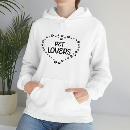 Pet Lovers With Paw Heart - Unisex Heavy Blend™ Hooded Sweatshirt