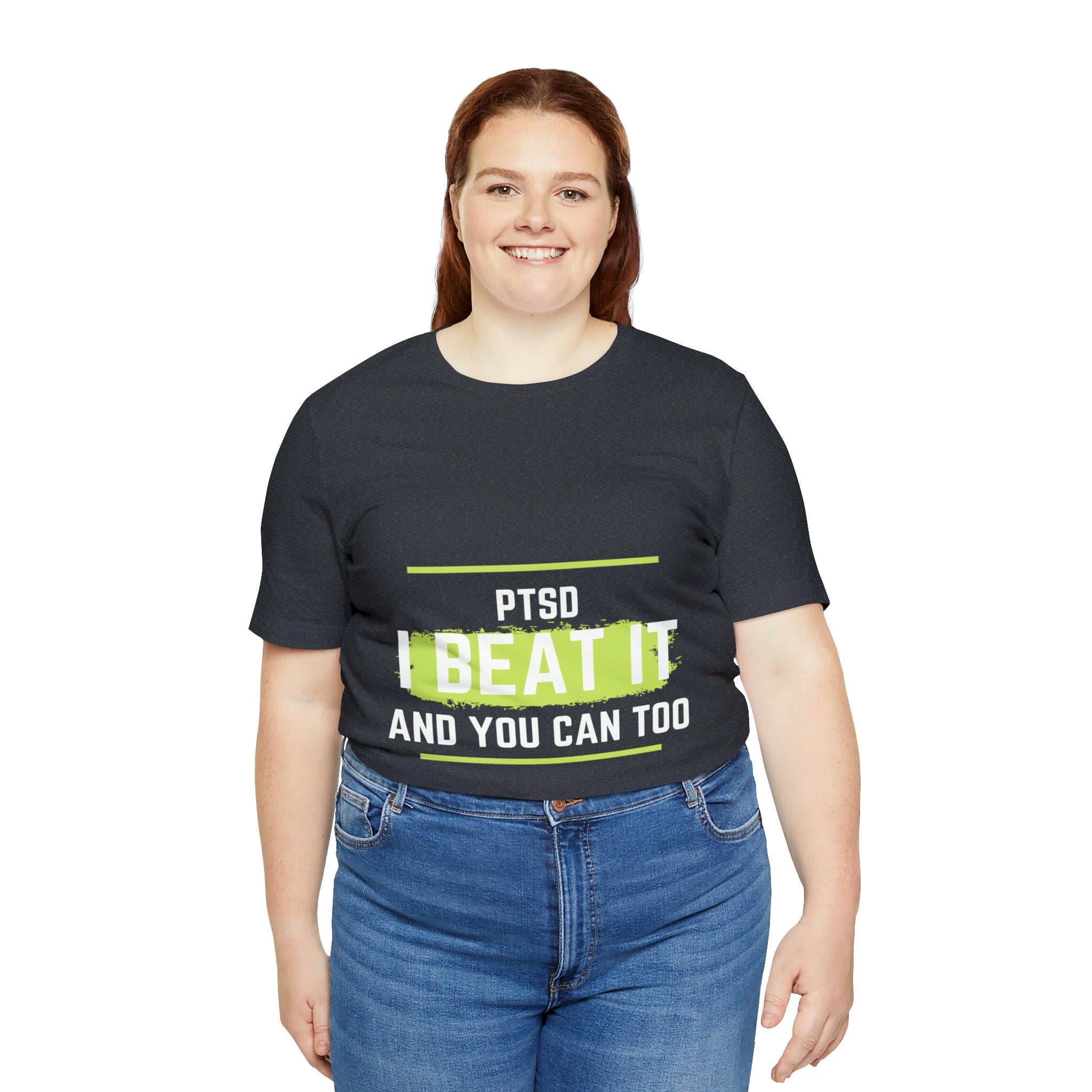 PTSD I Beat It You Can Too - Unisex Jersey Short Sleeve Tee