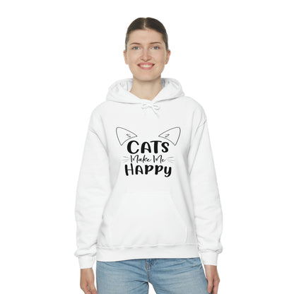 Cats Make Me Happy - Unisex Heavy Blend™ Hooded Sweatshirt