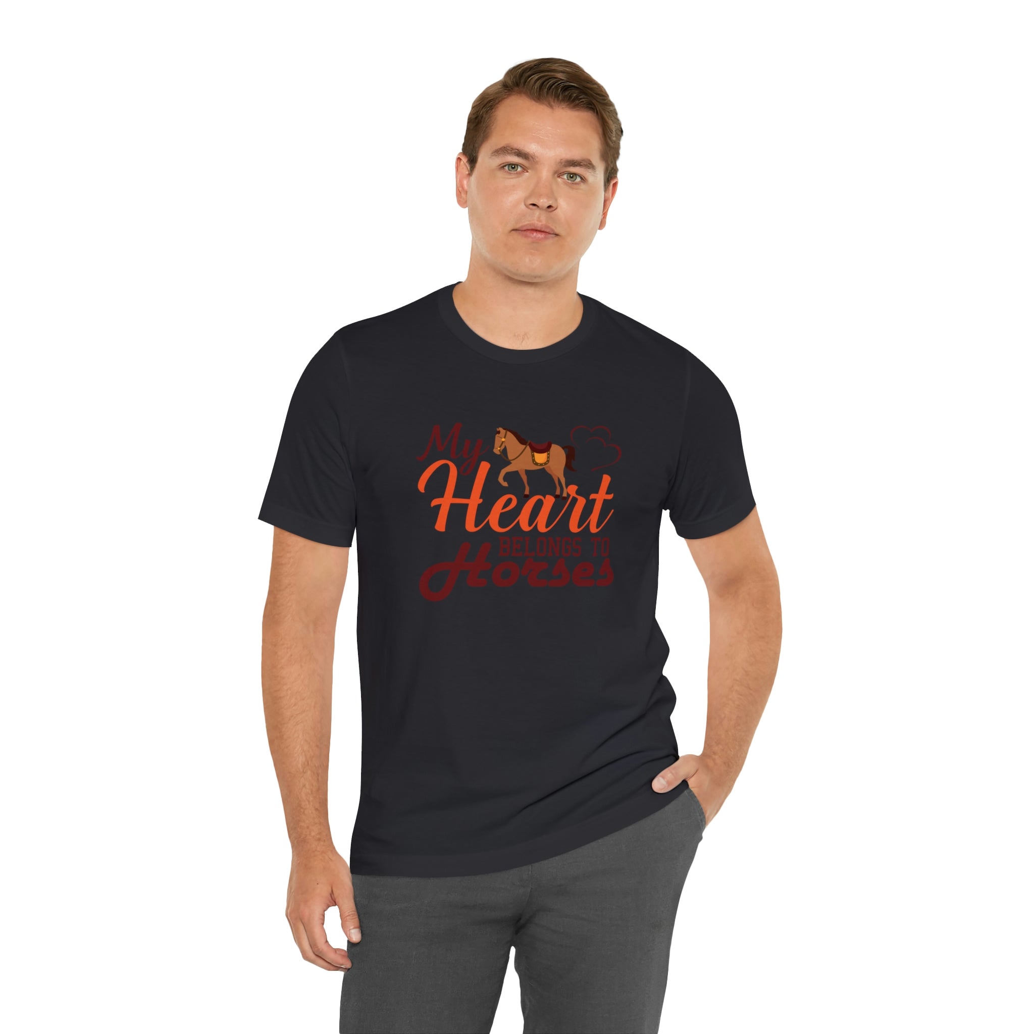 My Heart Belongs To Horses - Unisex Jersey Short Sleeve Tee