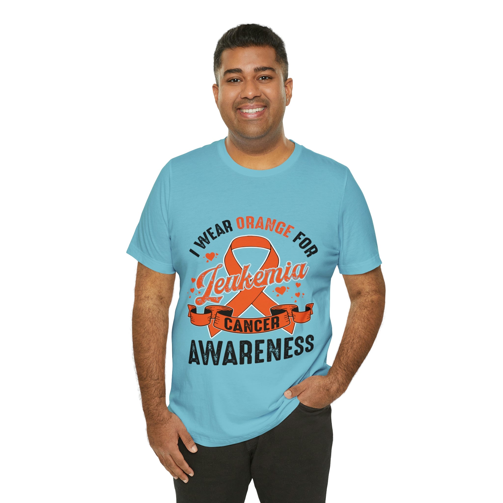 I Wear Orange For Leukemia Cancer Awareness - Unisex Jersey Short Sleeve Tee