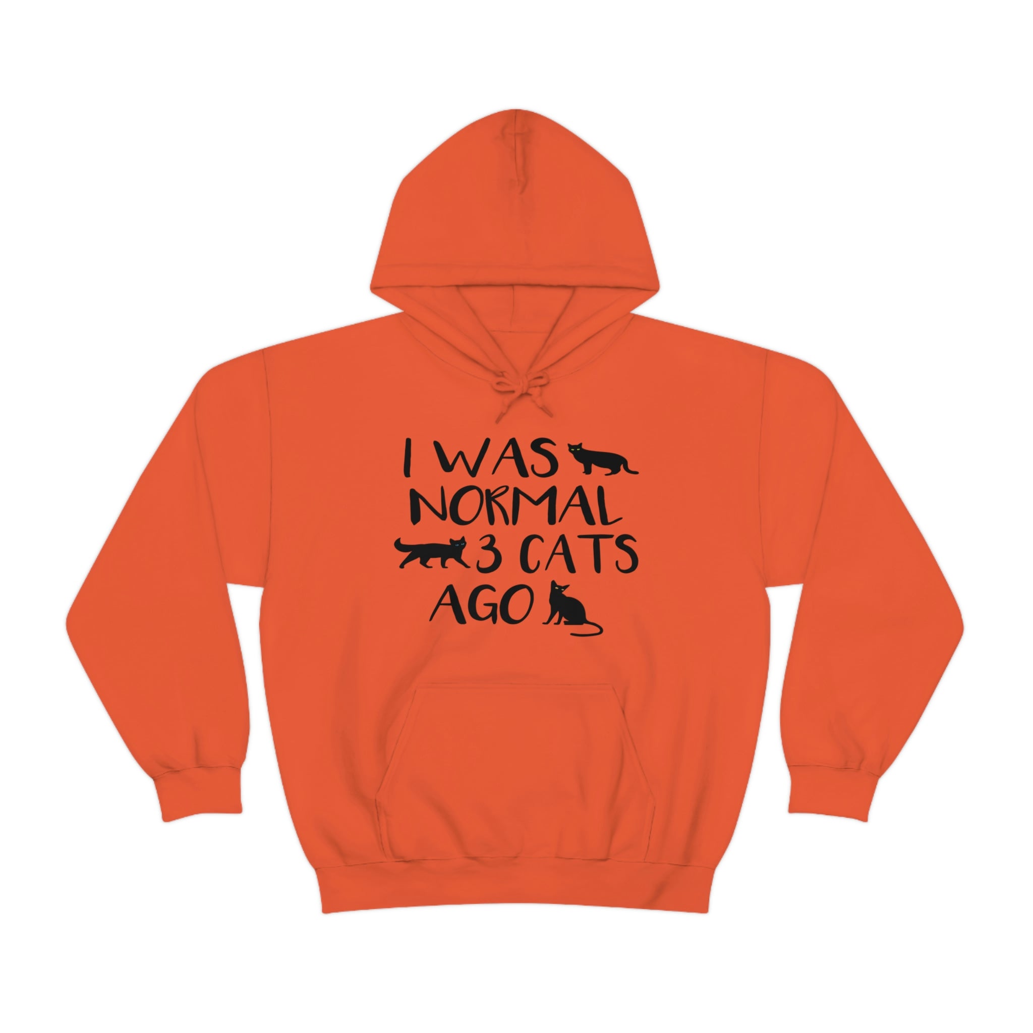 I Was Normal 3 Cats Ago - Unisex Heavy Blend™ Hooded Sweatshirt