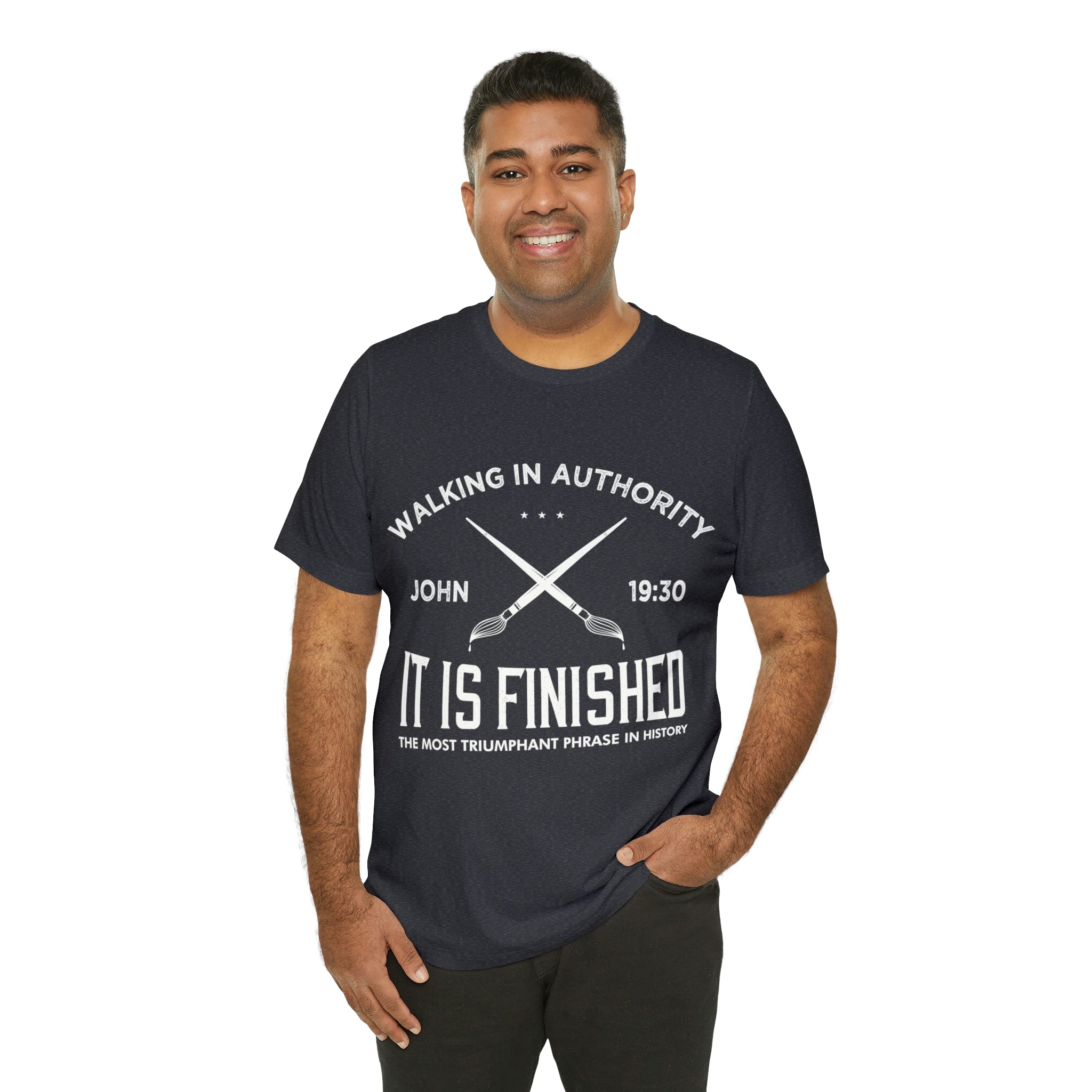 John 19:30 It Is Finished - Unisex Jersey Short Sleeve Tee