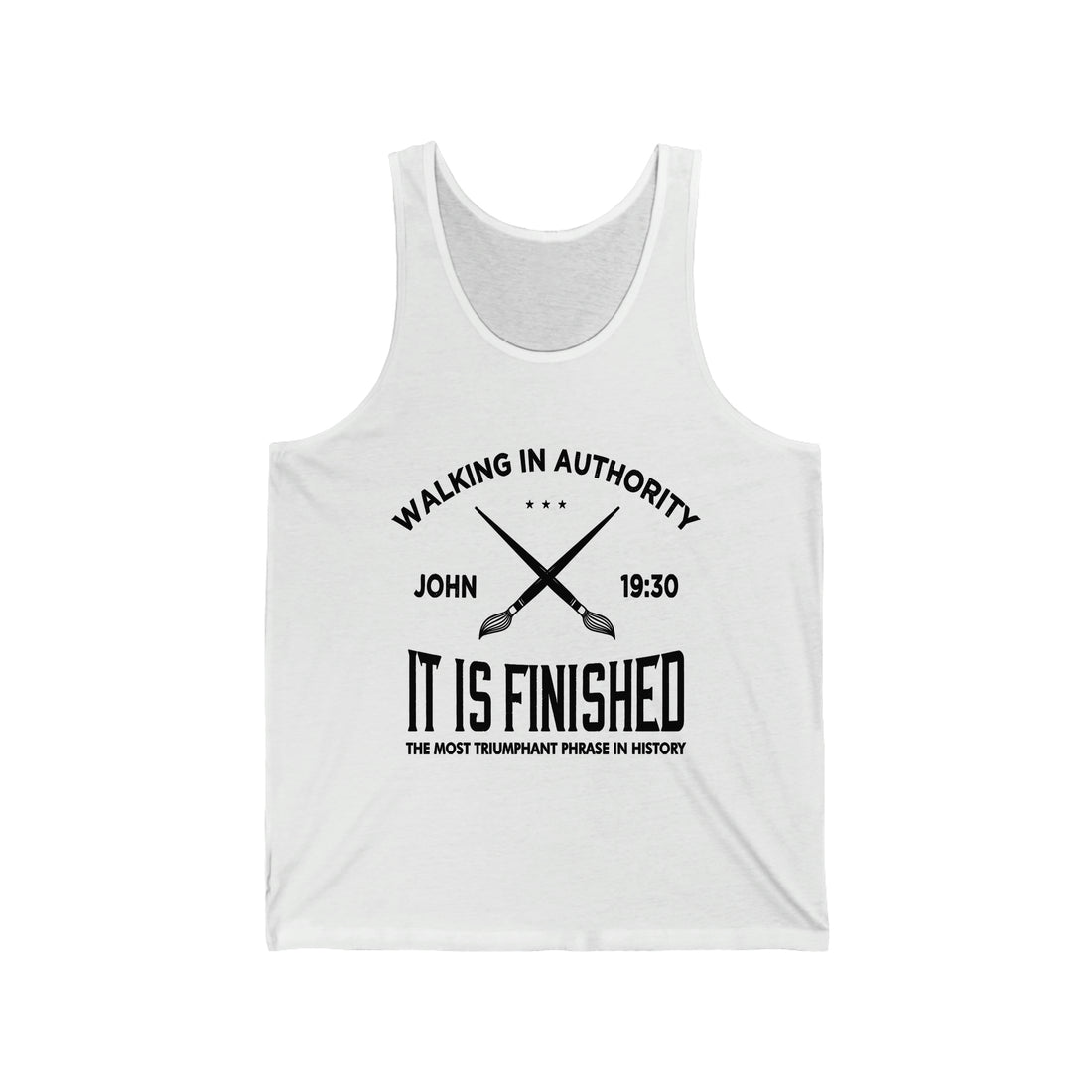 John 19:30 It Is Finished - Unisex Jersey Tank Top