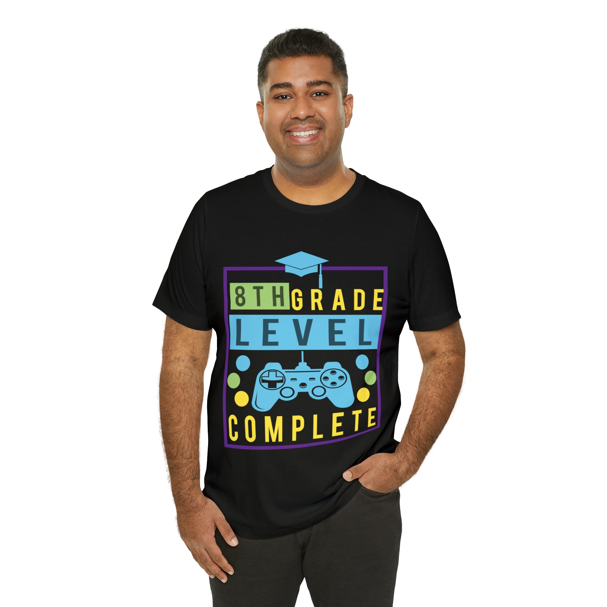 8th Grade Level Complete - Unisex Jersey Short Sleeve Tee