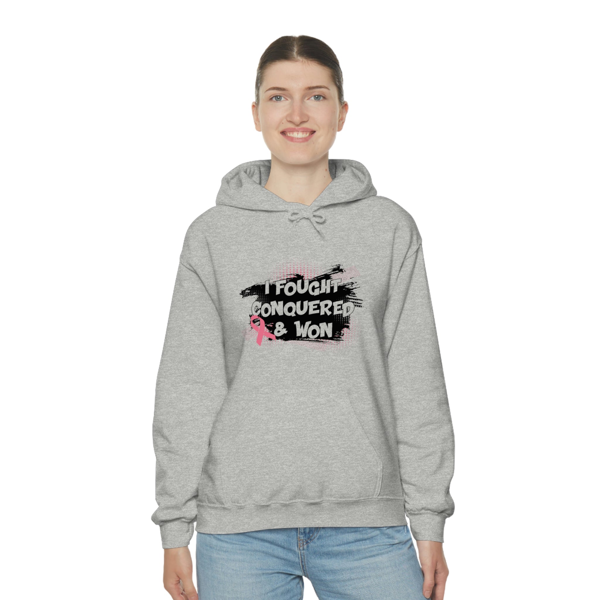 I Fought Conquered &amp; Won - Unisex Heavy Blend™ Hooded Sweatshirt