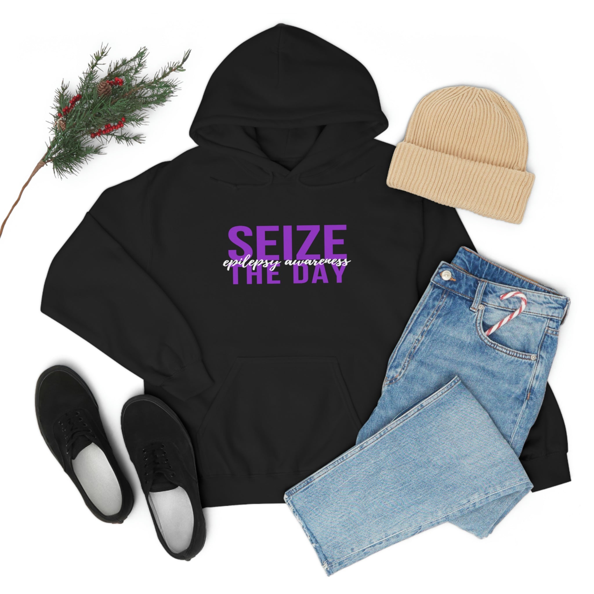 Seize The Day Epilepsy Awareness - Unisex Heavy Blend™ Hooded Sweatshirt